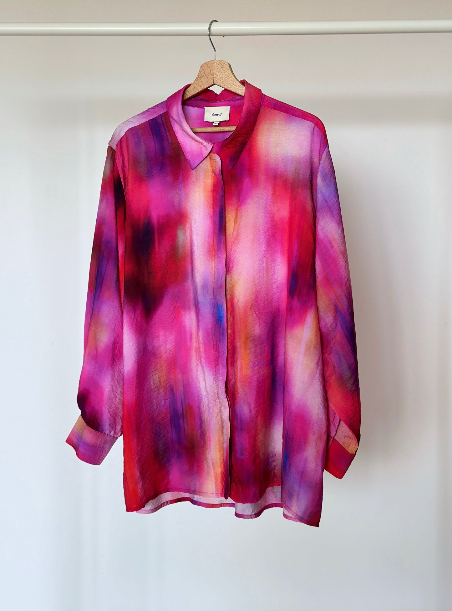 Amazing viscose pink oversized shirt