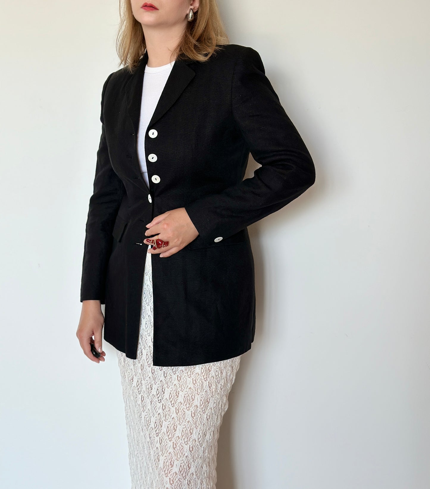 Beautiful vintage linen blend blazer
