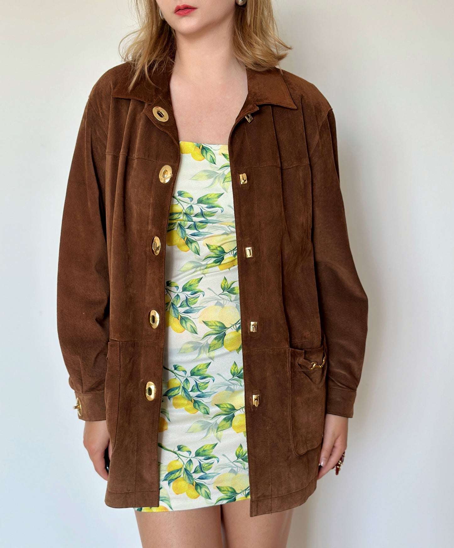 Vintage 100% suede leather jacket