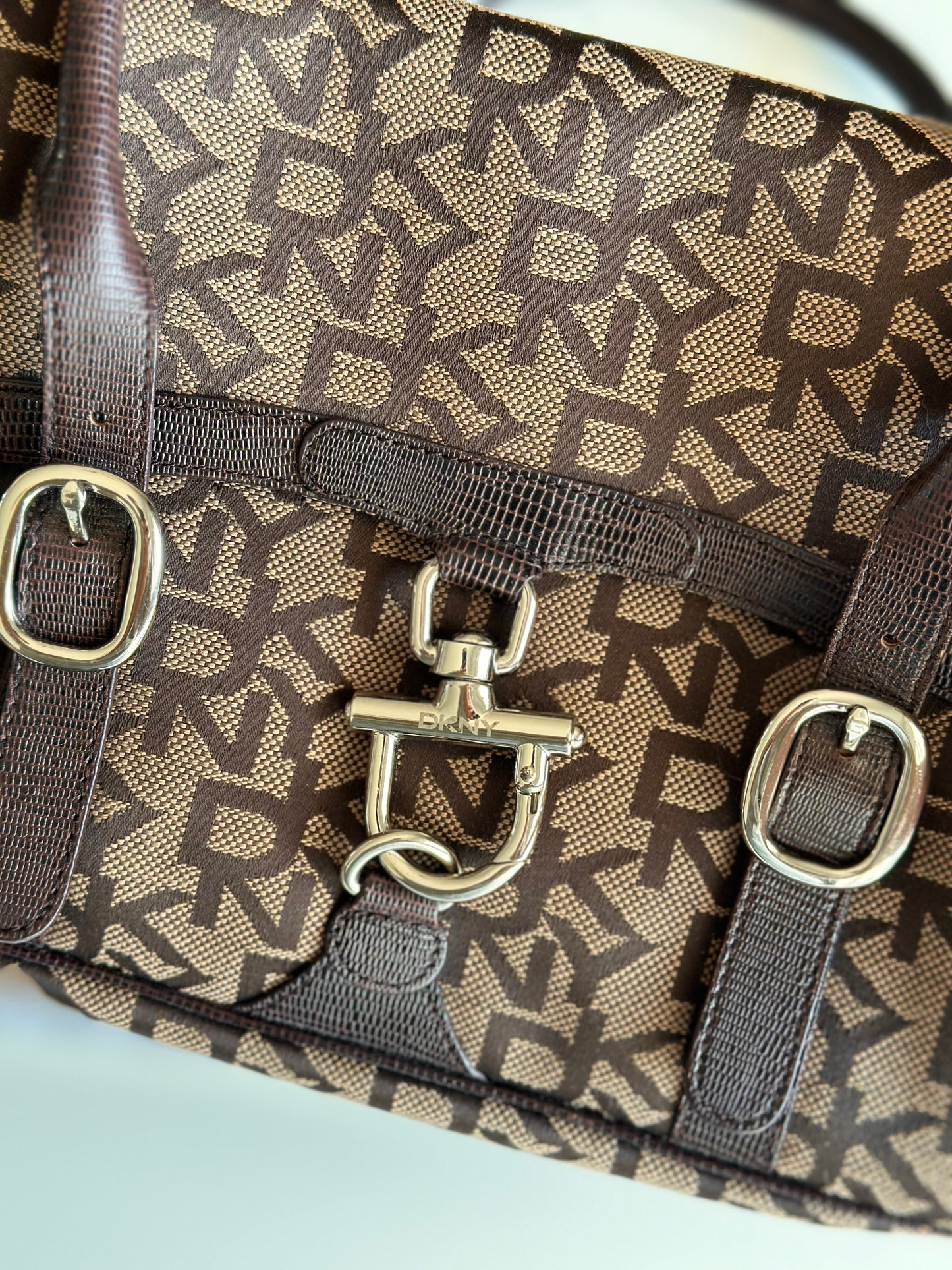 Vintage brown monogram bag DKNY