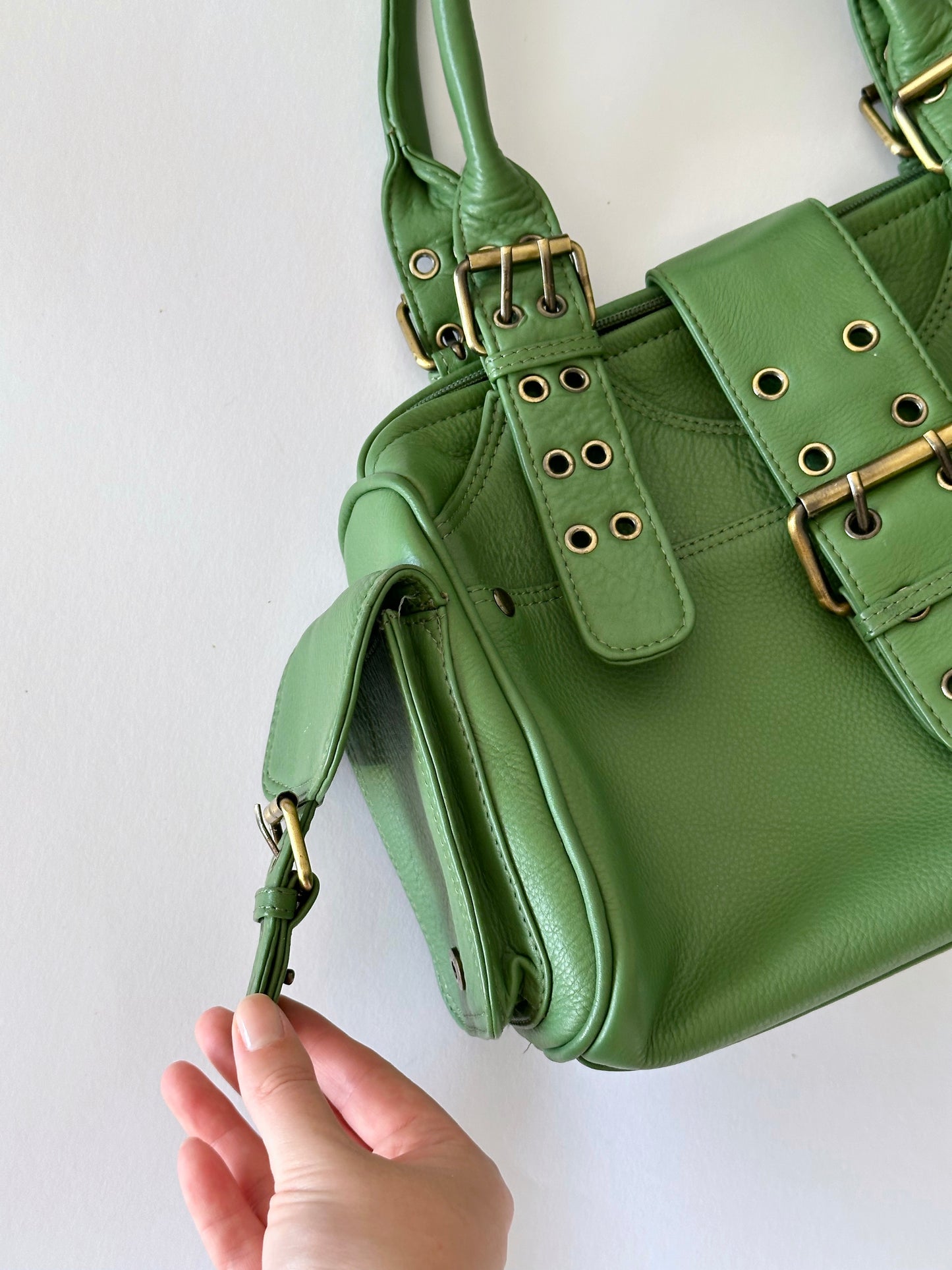 Vintage real leather bag 💔