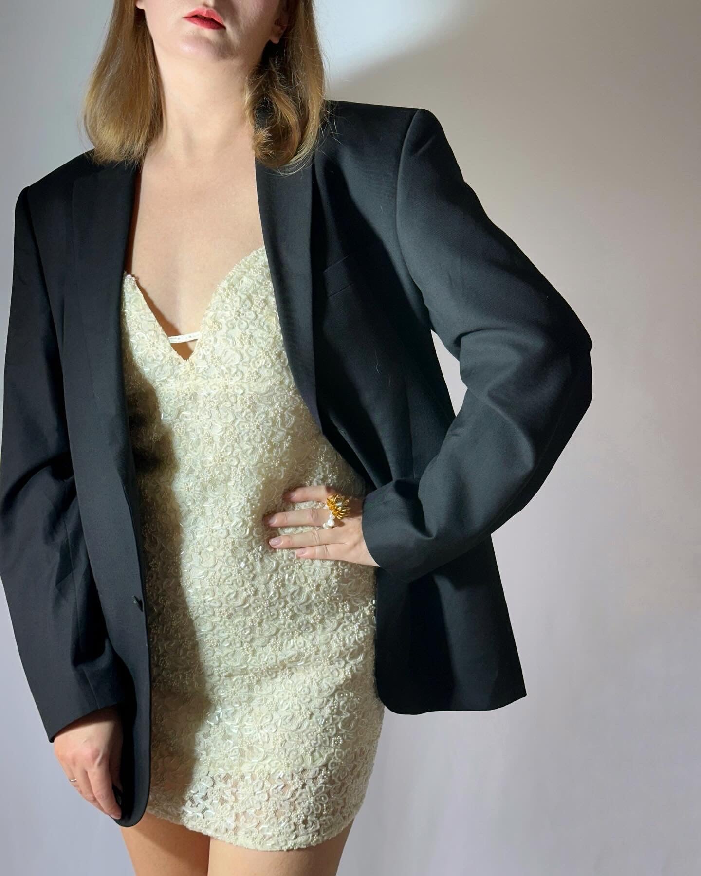 Gorgeous vintage mini dress by Karen Millen with beads