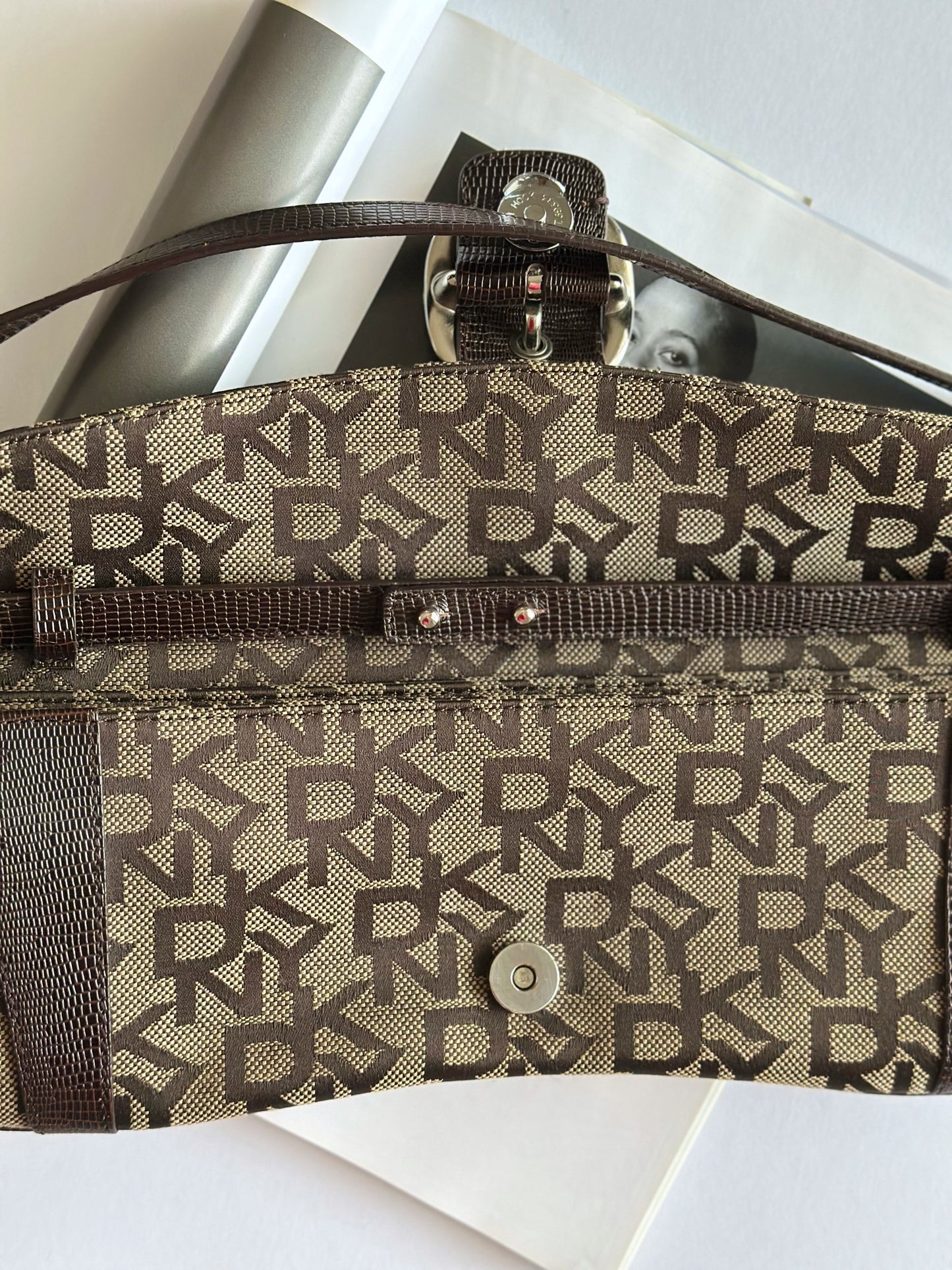Stylish vintage baguette bag DKNY (late 90s - 2000s era)