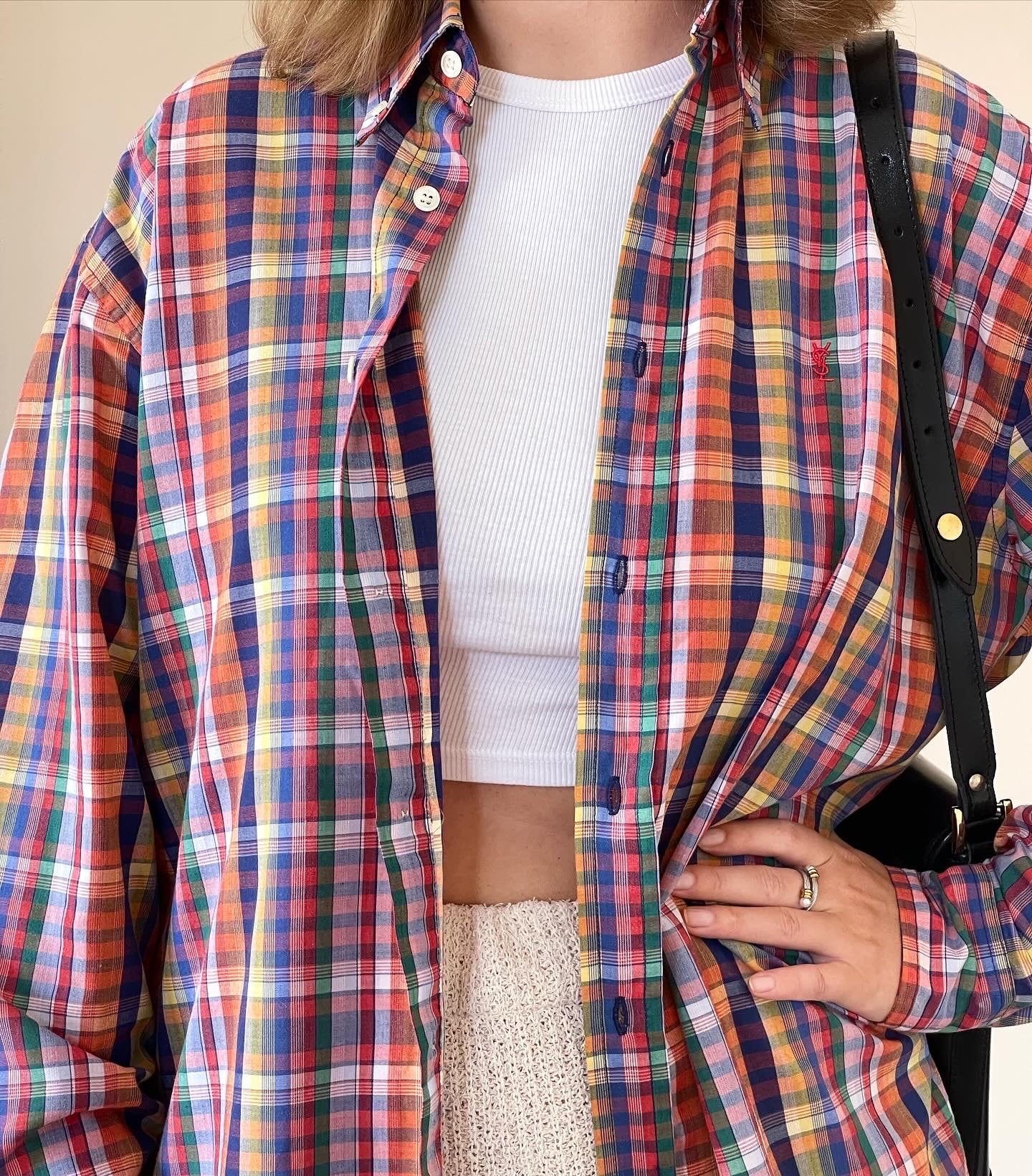 Beautiful vintage YSL plaid shirt