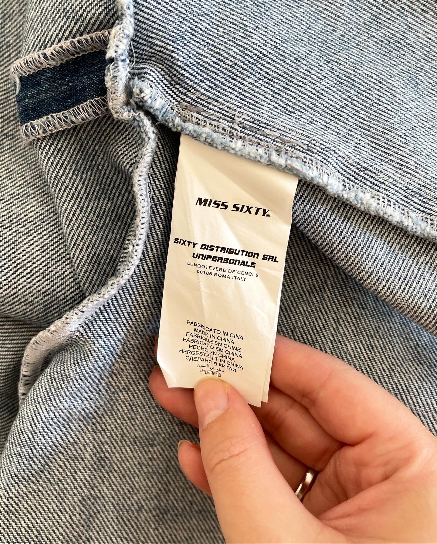 Amazing asymmetrical denim skirt Miss Sixty (Italy)