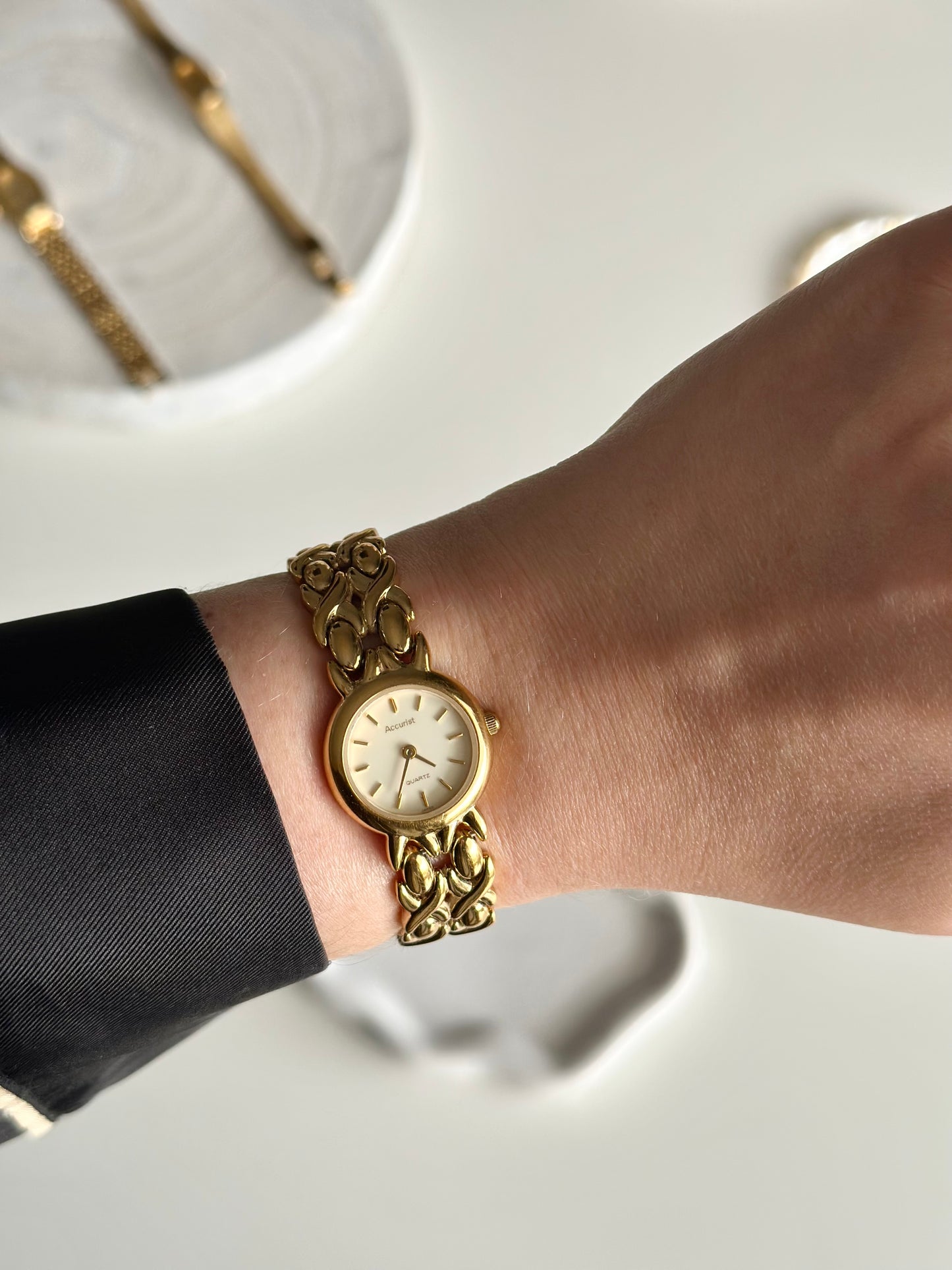 Vintage gold-tone quartz watch by Accurist