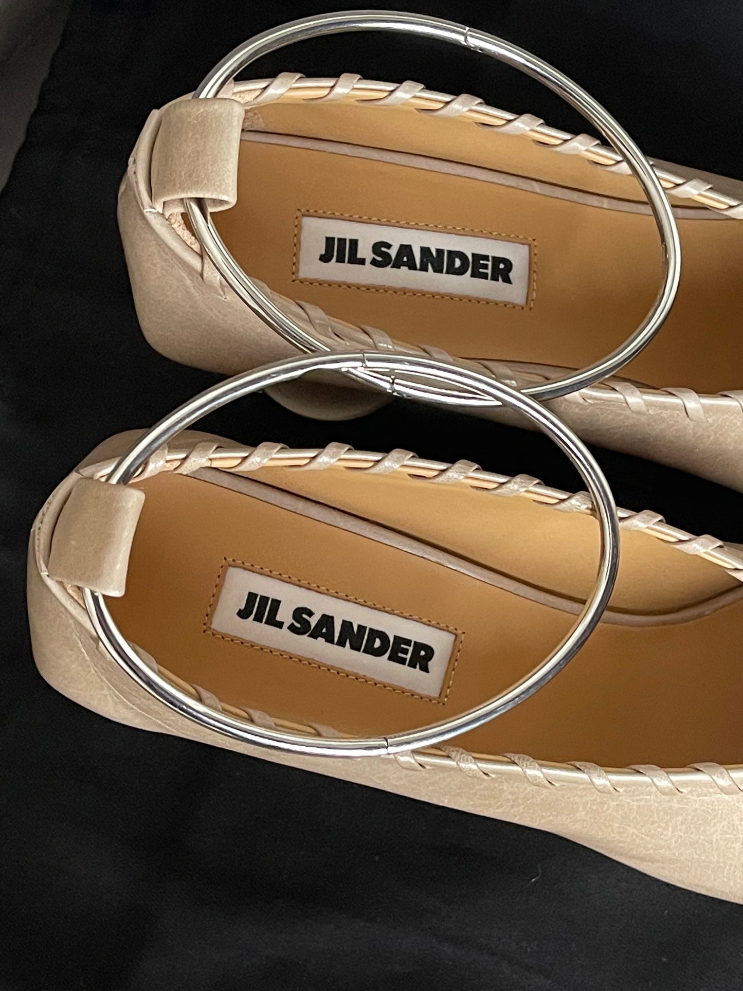 Jil Sander leather shoes with anklets