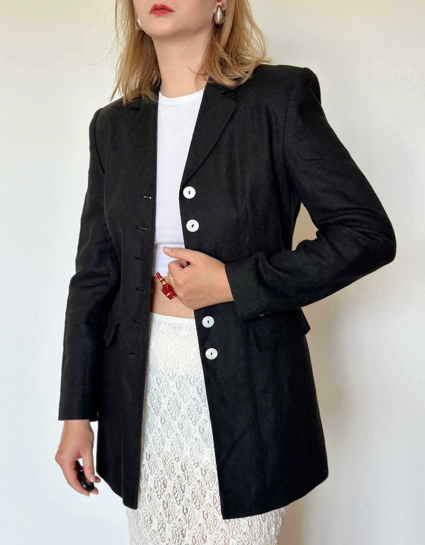 Beautiful vintage linen blend blazer