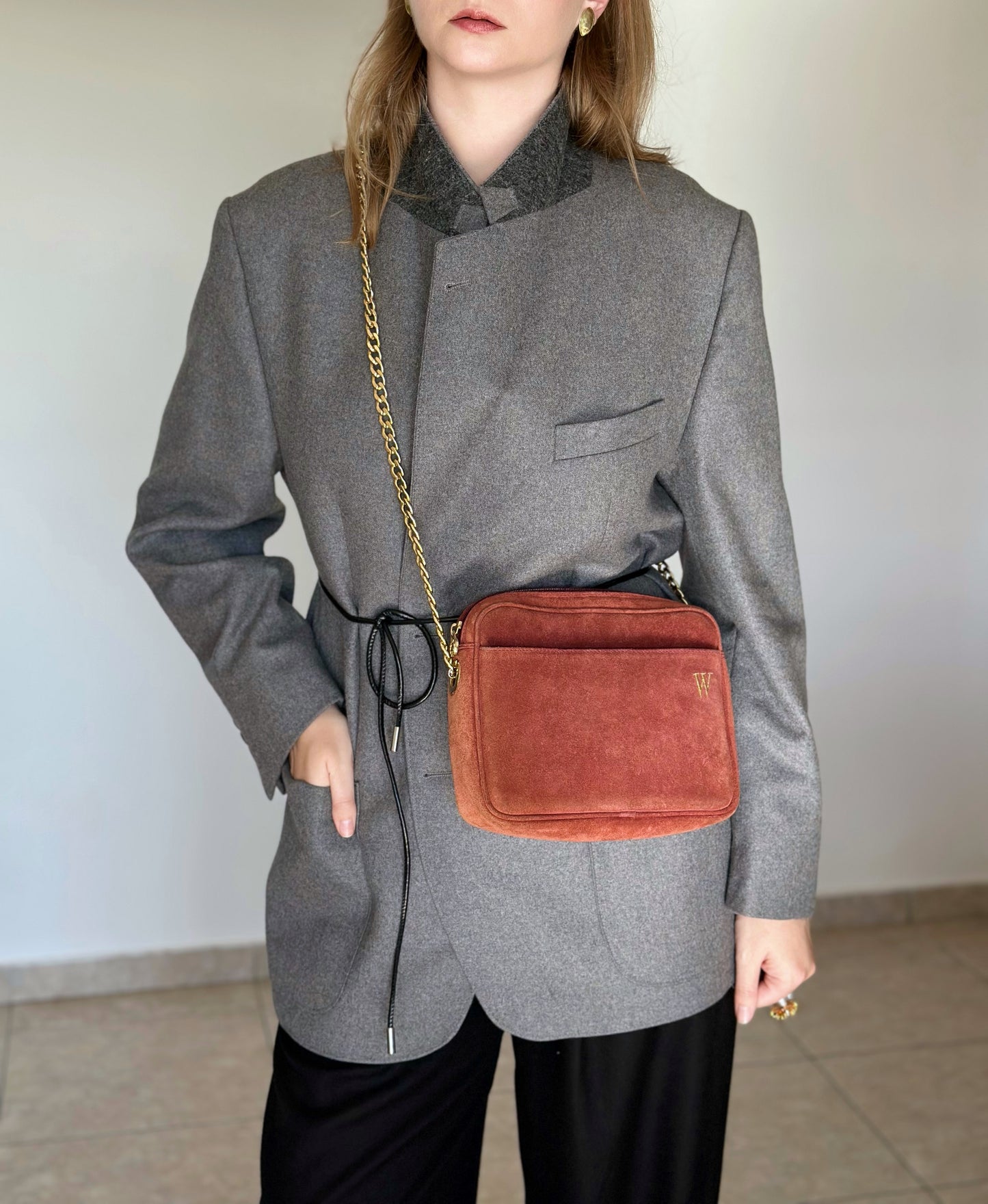 Vintage suede bag by Windsmoor 1980s)