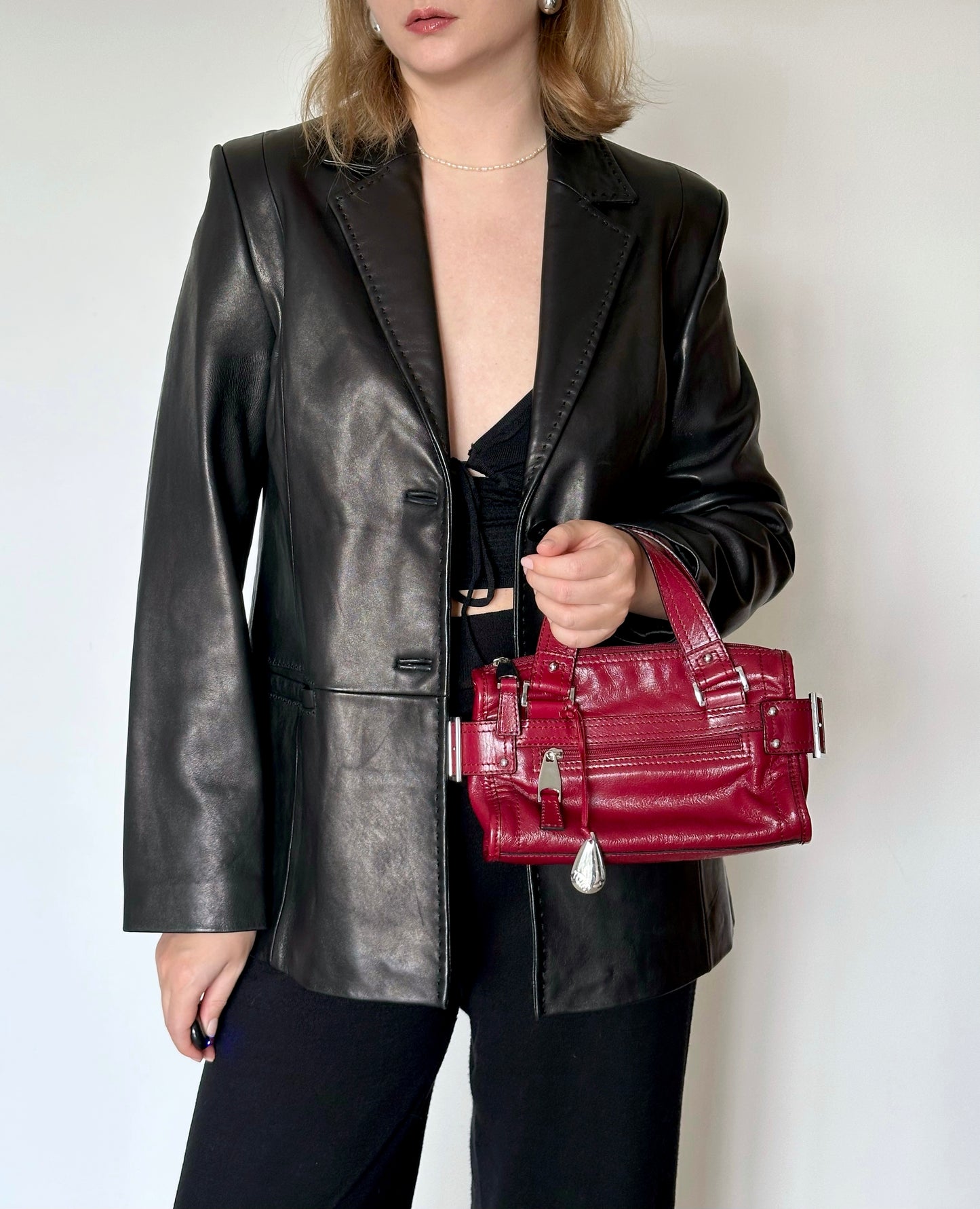 Amazing vintage leather burgundy bag Tula 💔