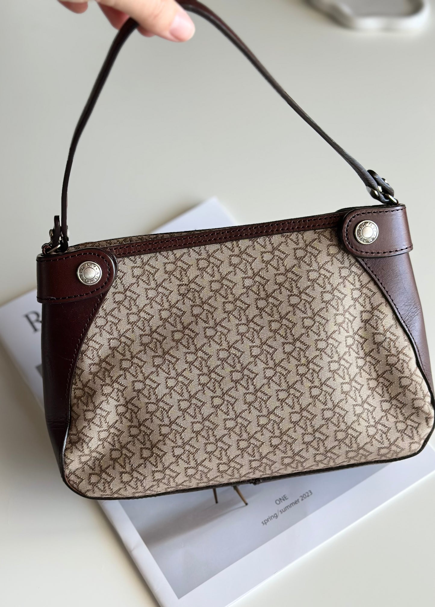 Vintage DKNY shoulder bag with a sleek, urban feel