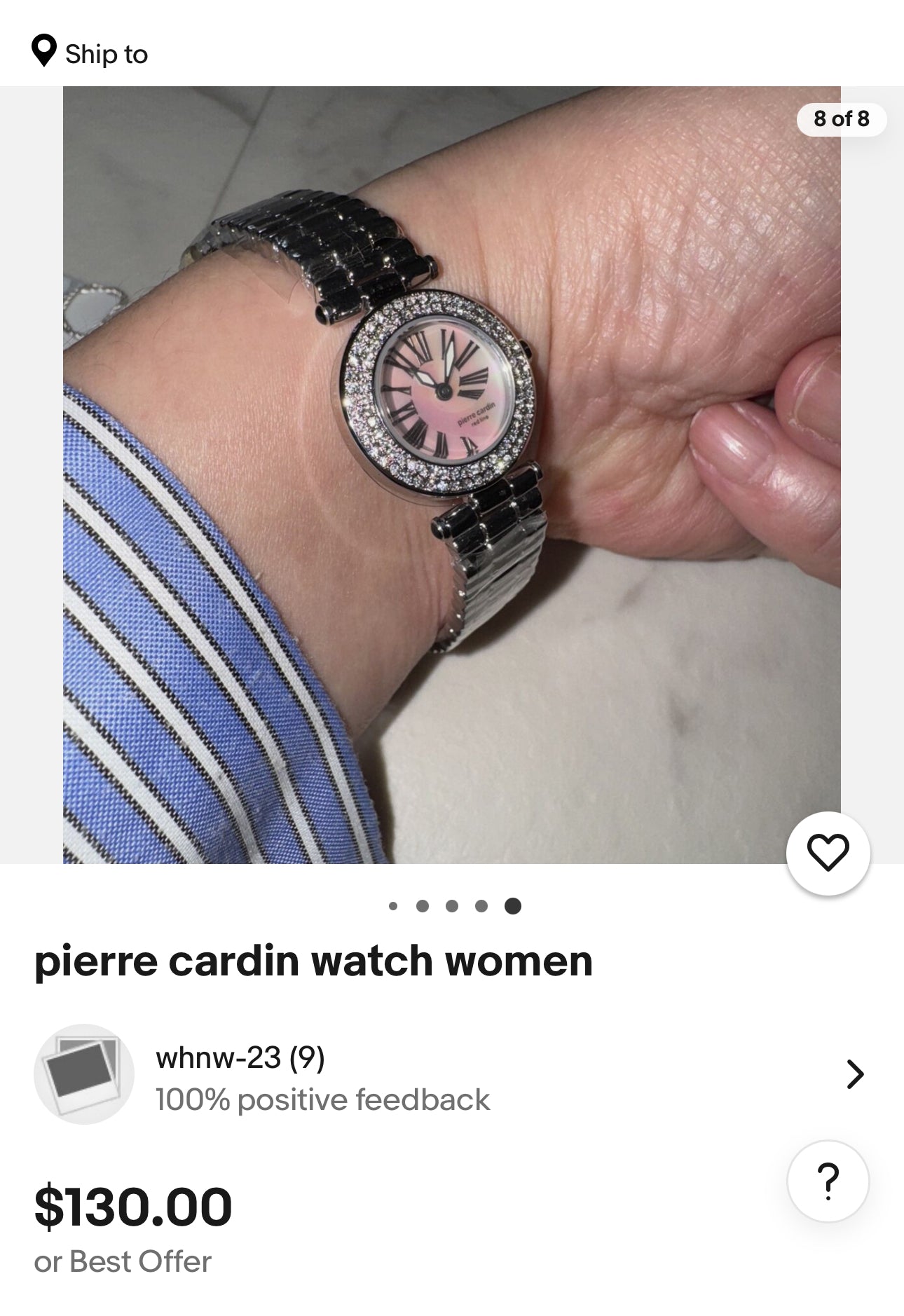 Vintage Pierre Cardin watch (non-working)
