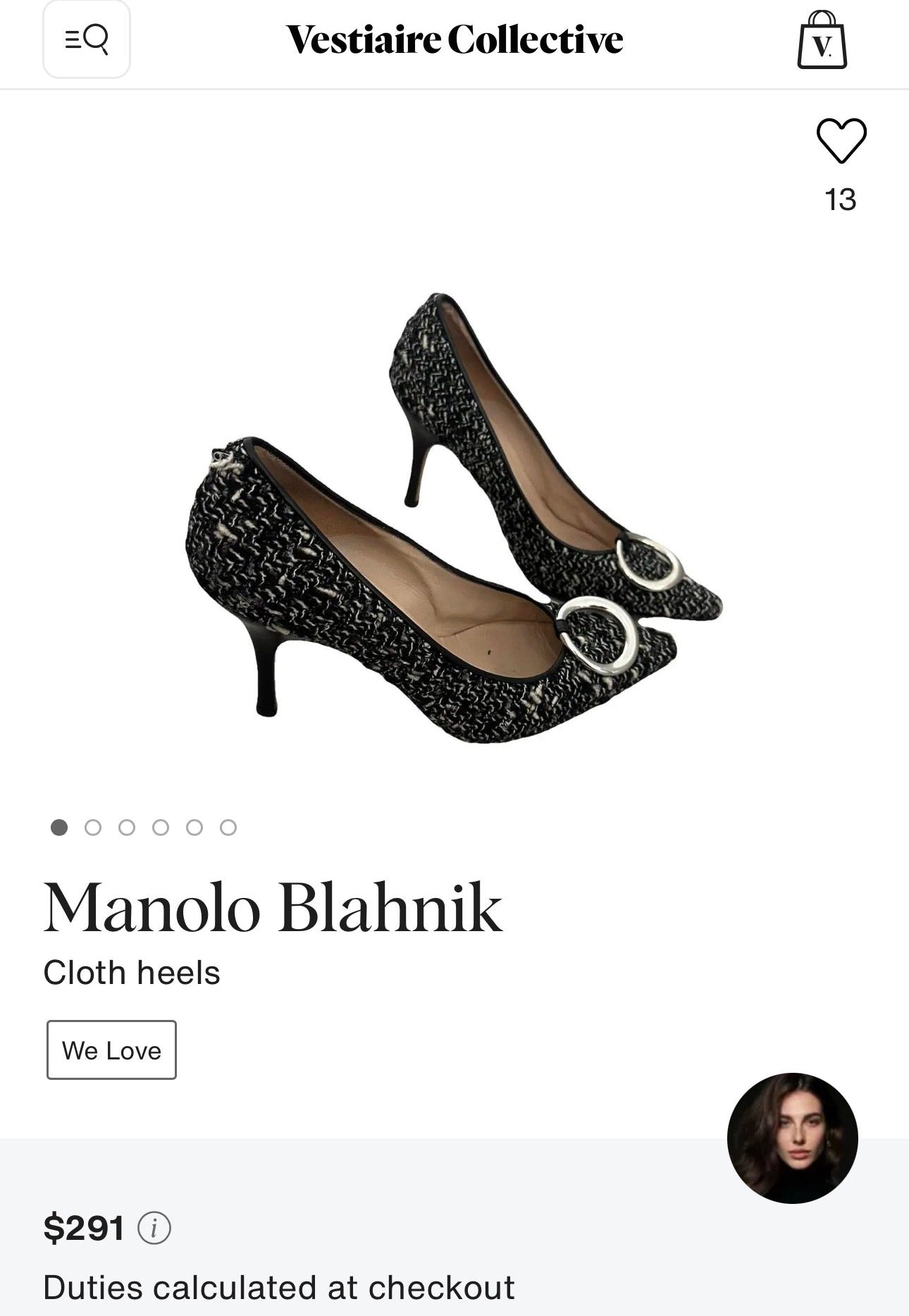 Authentic Manolo Blahnik tweed heels