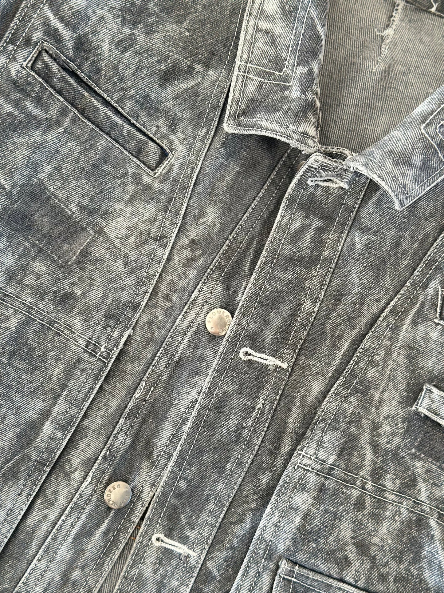 Stunning vintage grey denim jacket