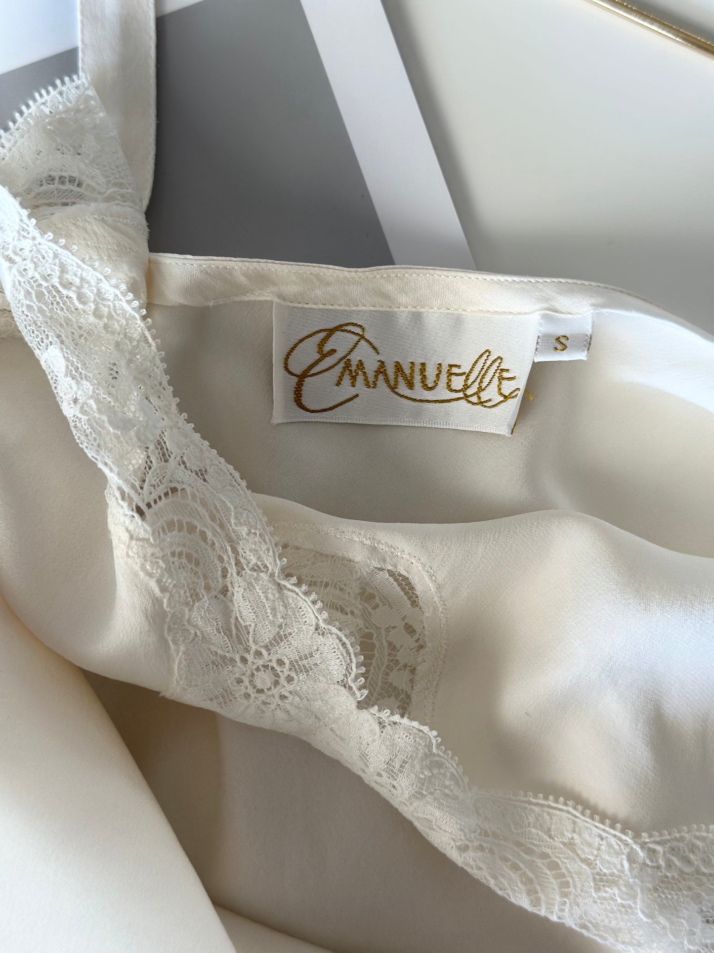 Romantic vintage silk camisole by Emanuelle