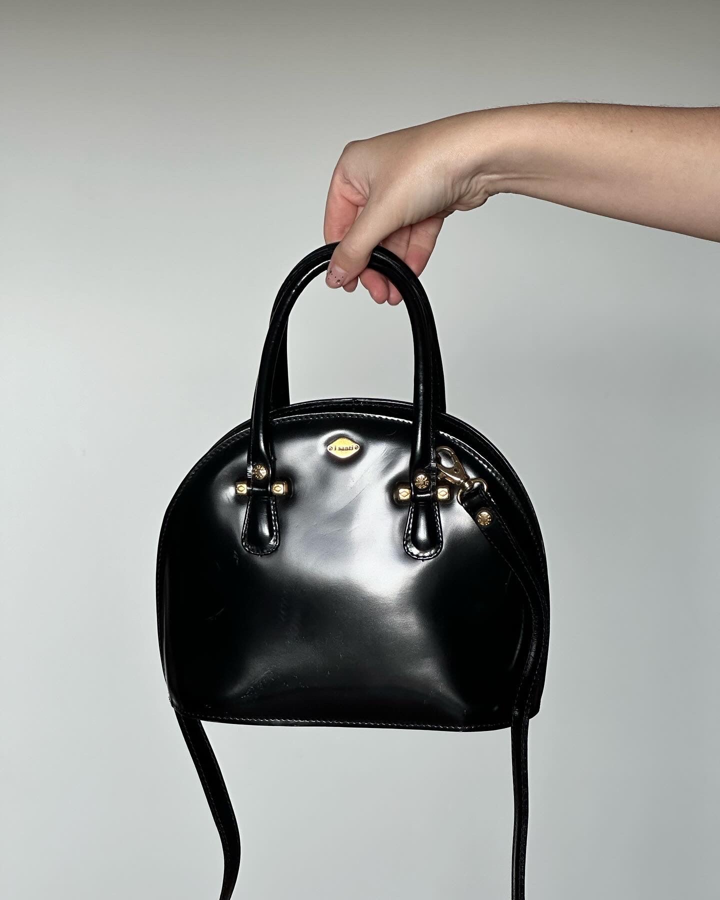 Gorgeous authentic vintage leather bag I Santi (made in Italy)