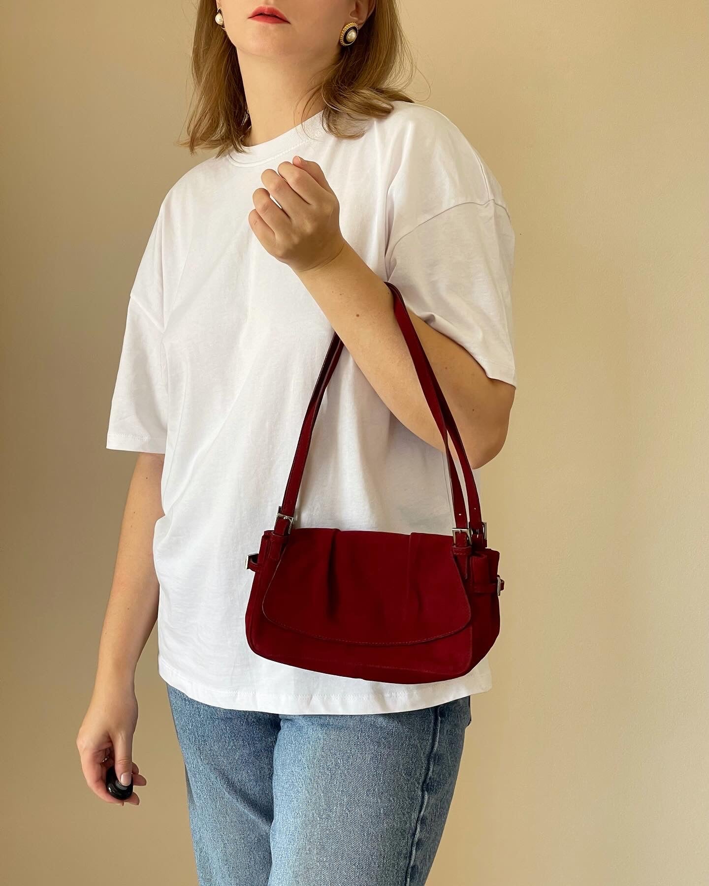 Amazing authentic vintage suede bag from Dolce&Gabbana