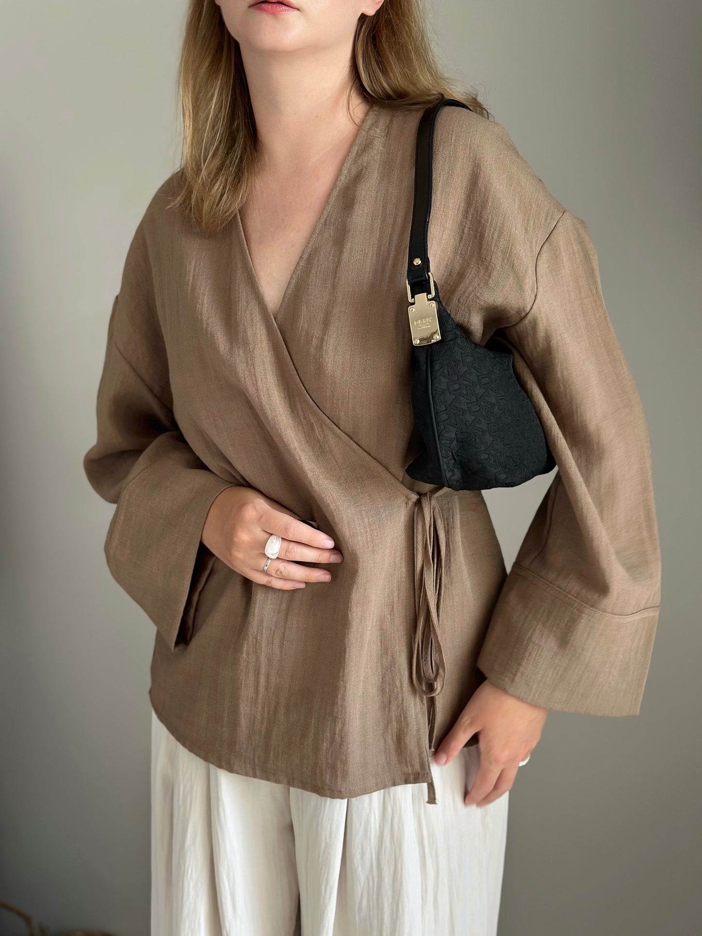 Sophisticated vintage DKNY shoulder hobo bag