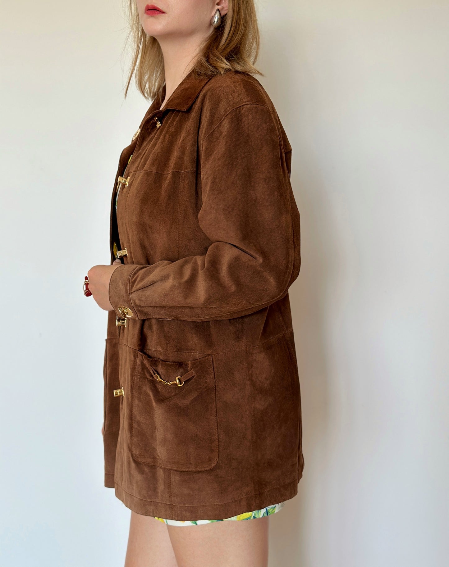 Vintage 100% suede leather jacket
