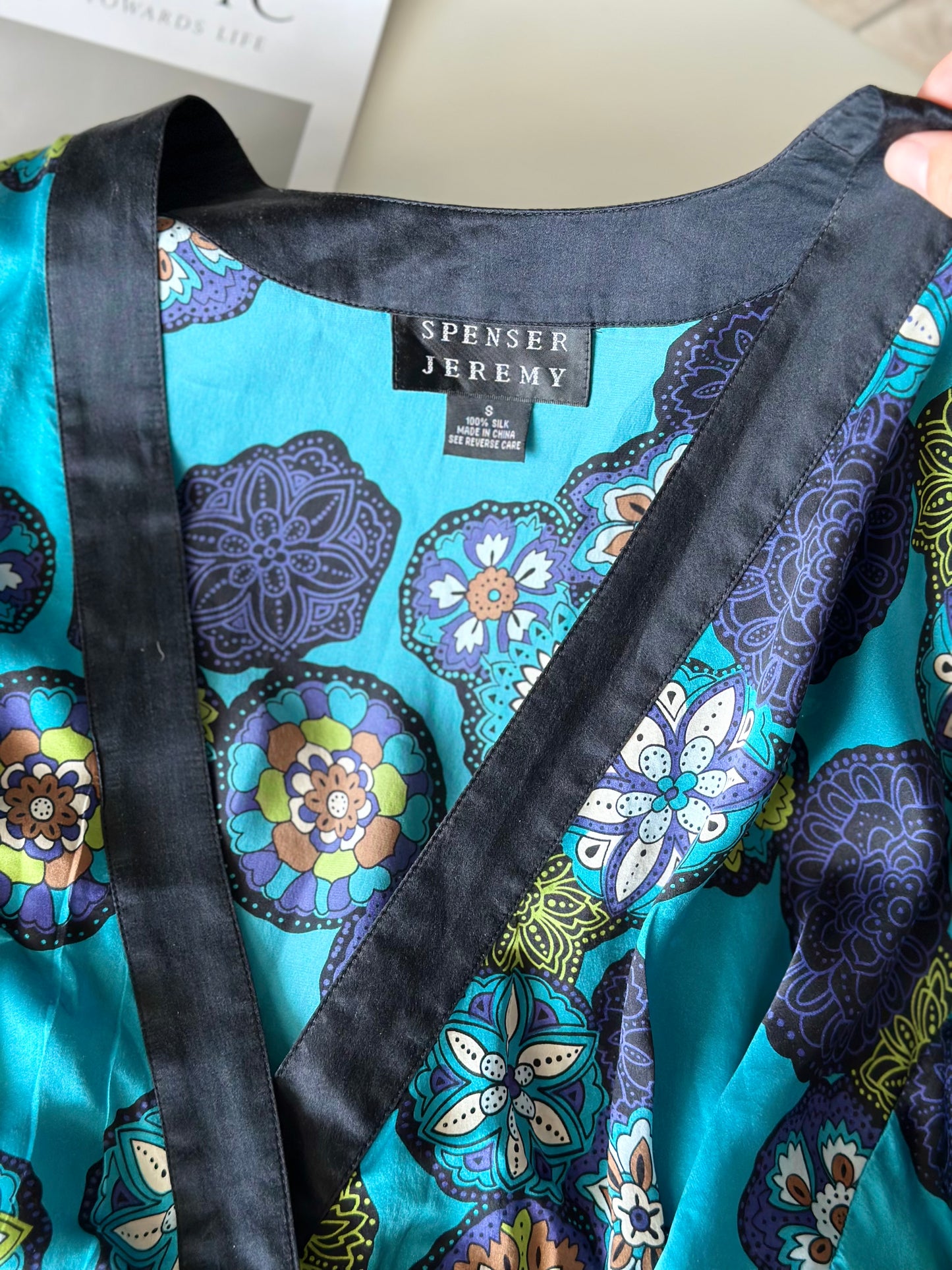 Vintage silk kimono blouse by Spenser Jeremy