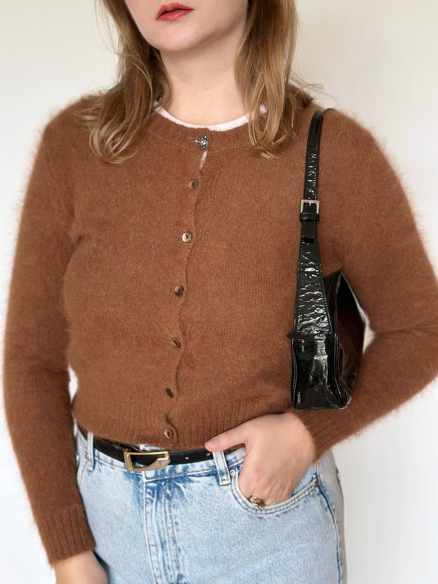 Astonishing vintage angora cardigan