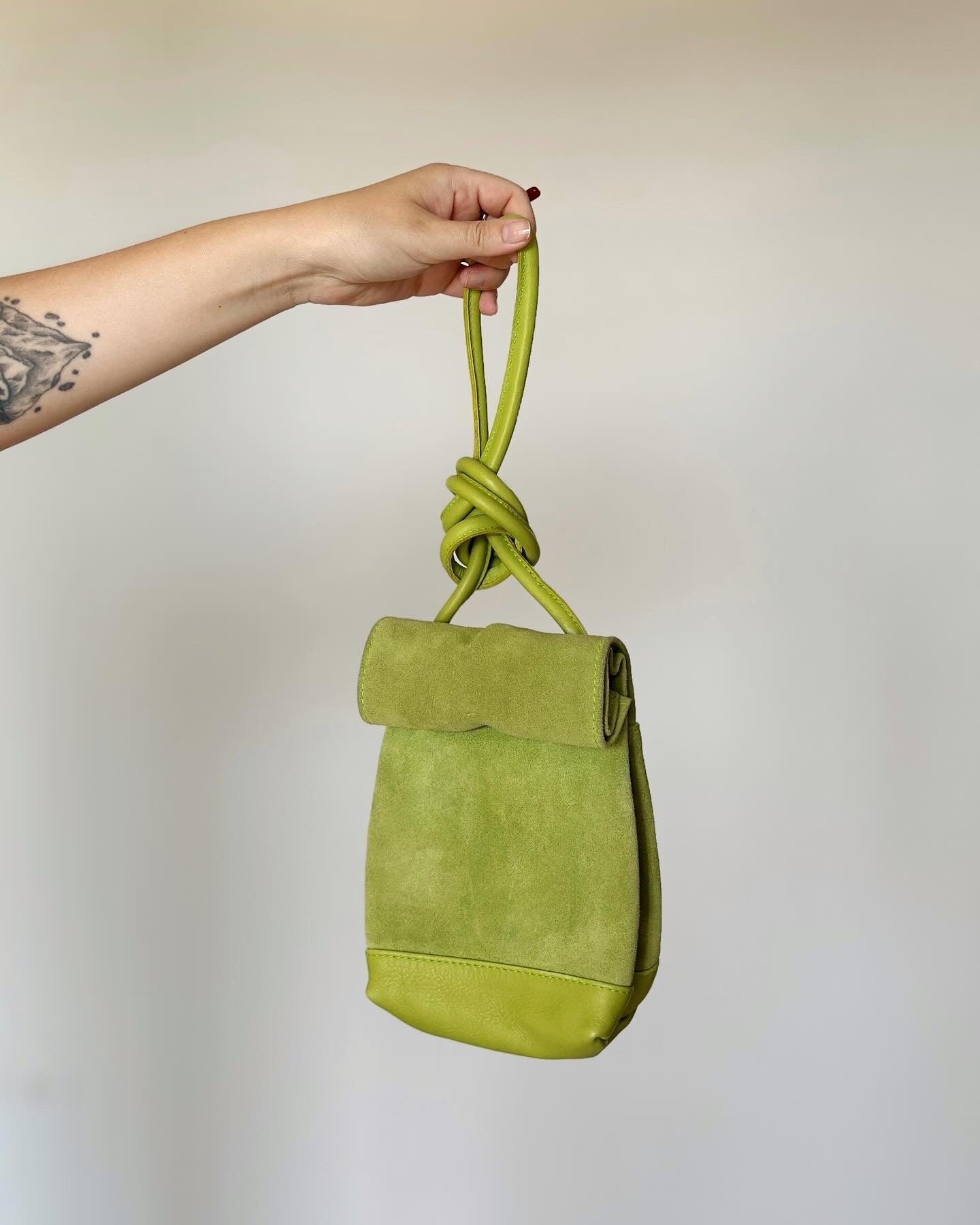 Vintage suede crossbody bag