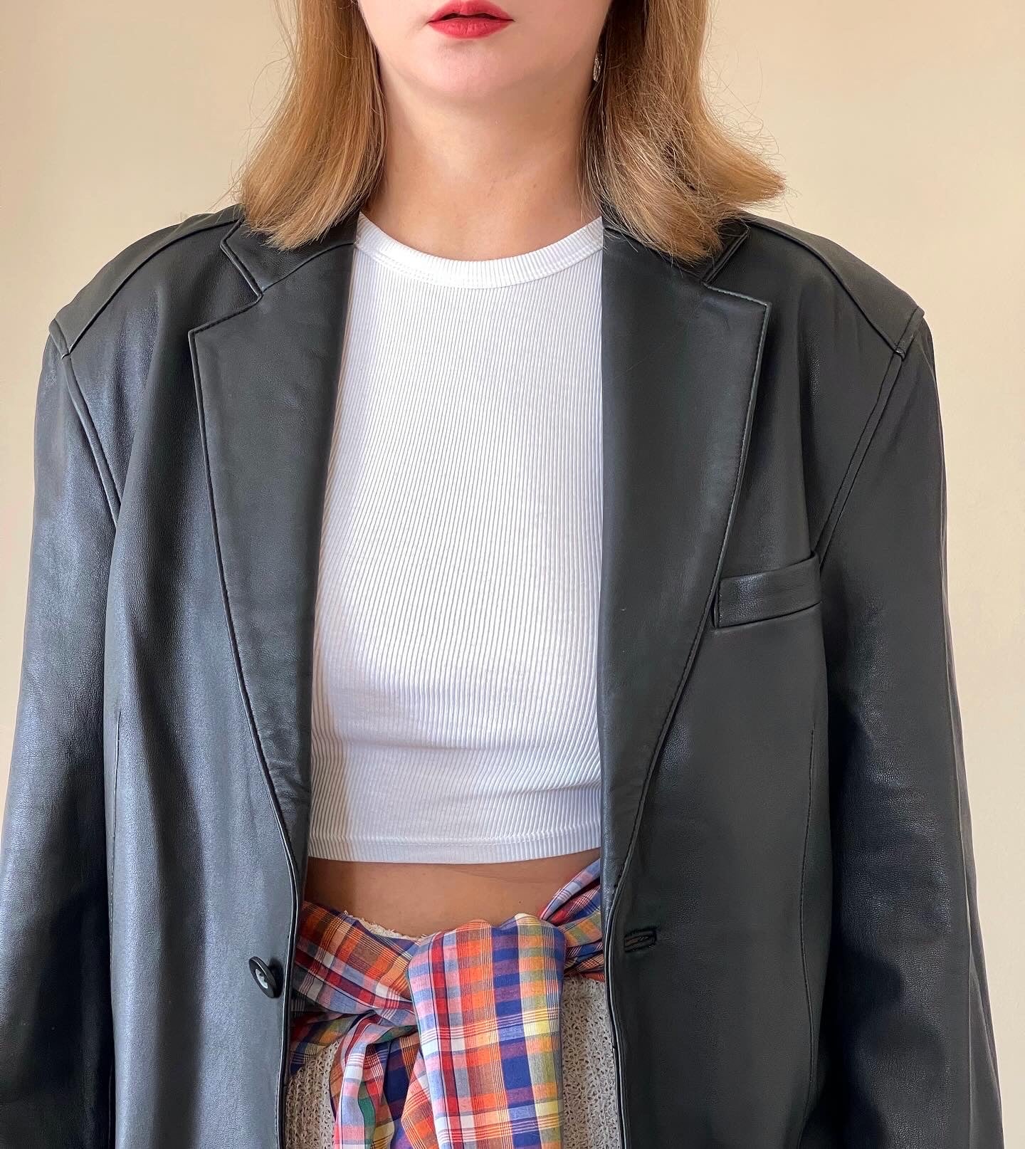 Stunning vintage oversized leather jacket Columbia