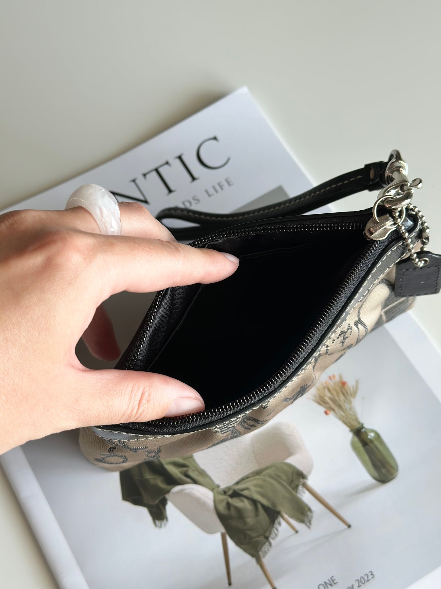 Vintage Coach wristlet
