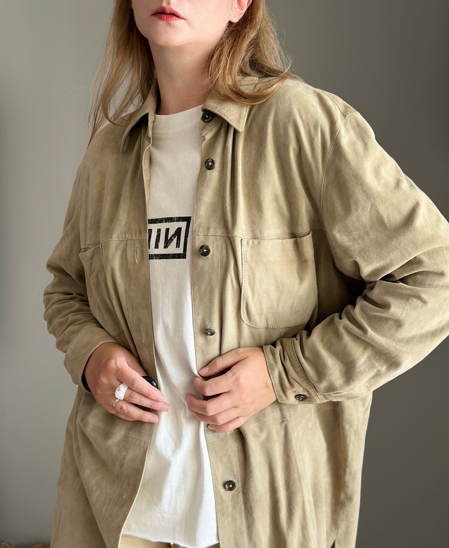 Vintage soft suede shirt by Madeleine