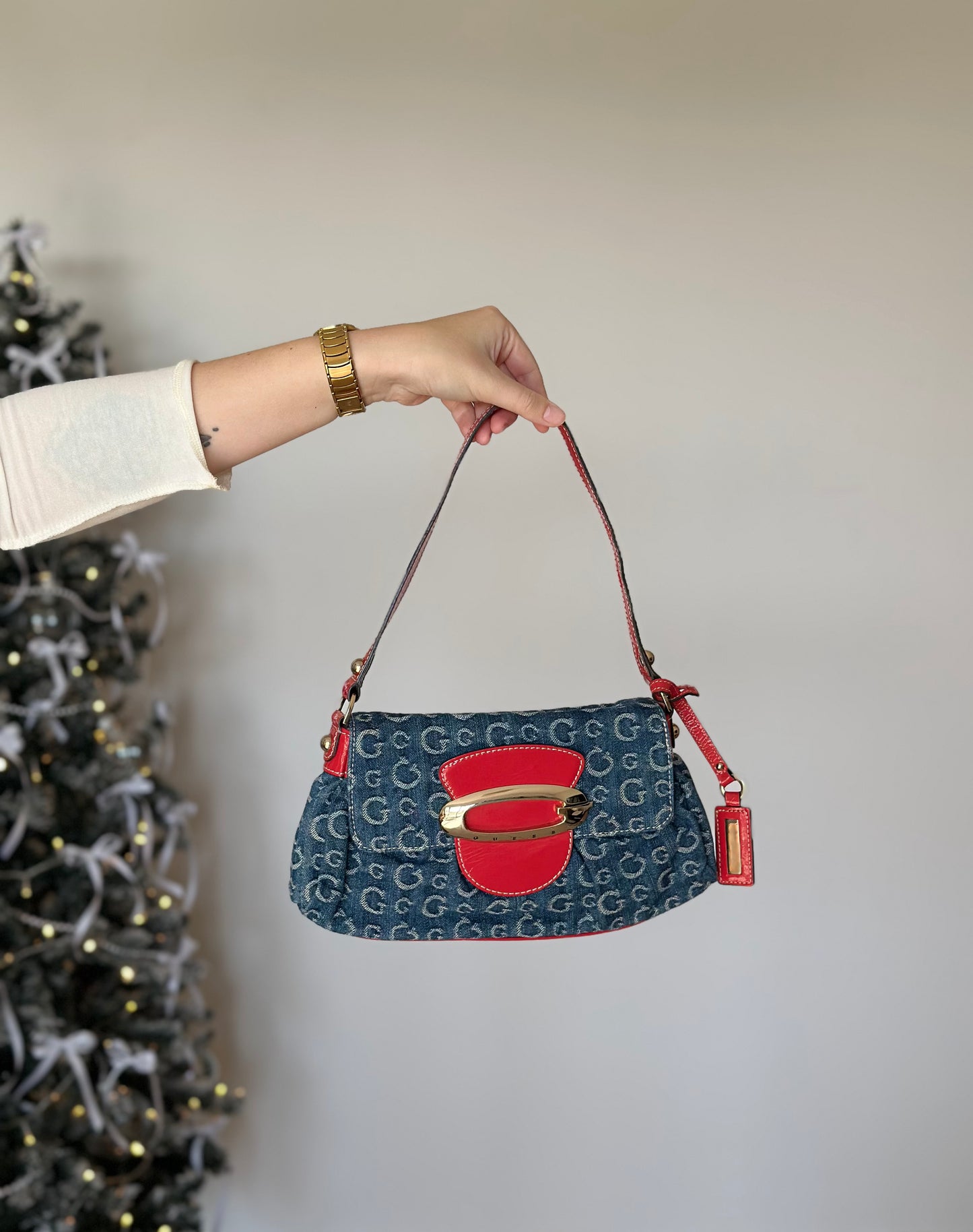 Amazing authentic vintage denim bag Guess (early 2000s)