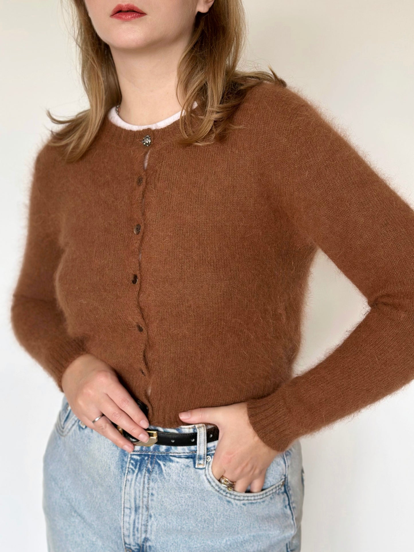 Astonishing vintage angora cardigan