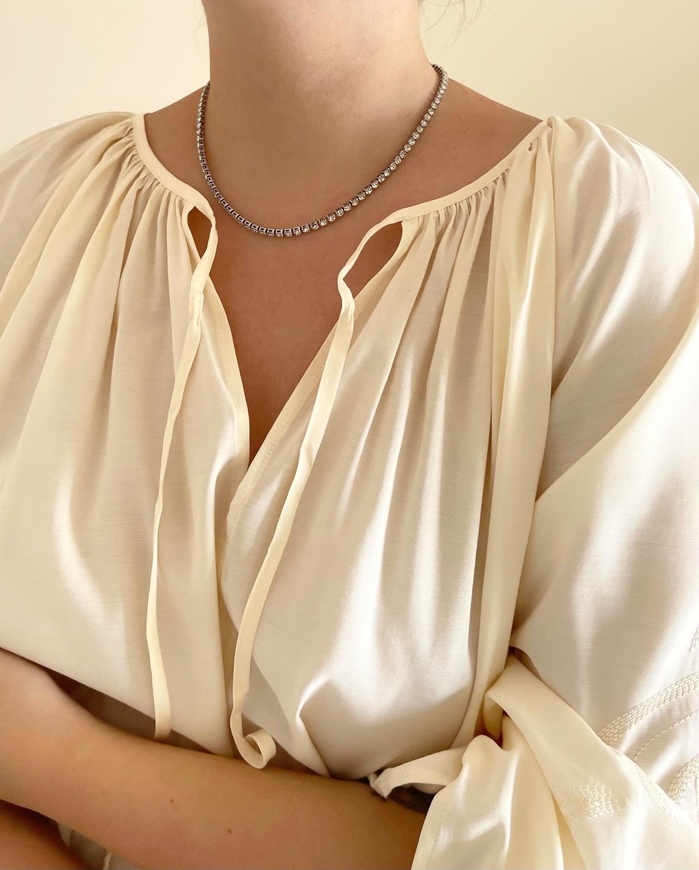 Lovely necklace with crystals (tennis chain)