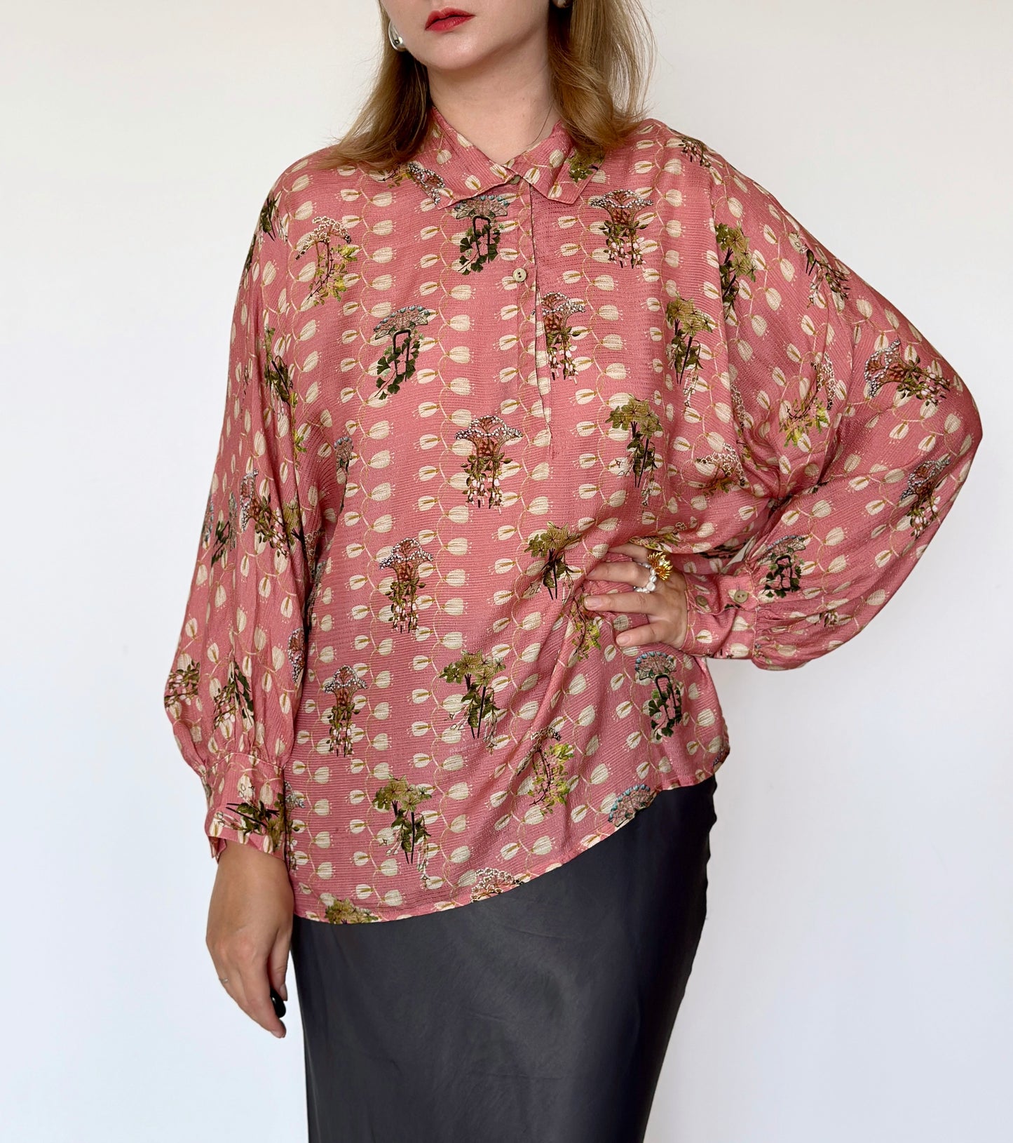 Beautiful viscose pink blouse