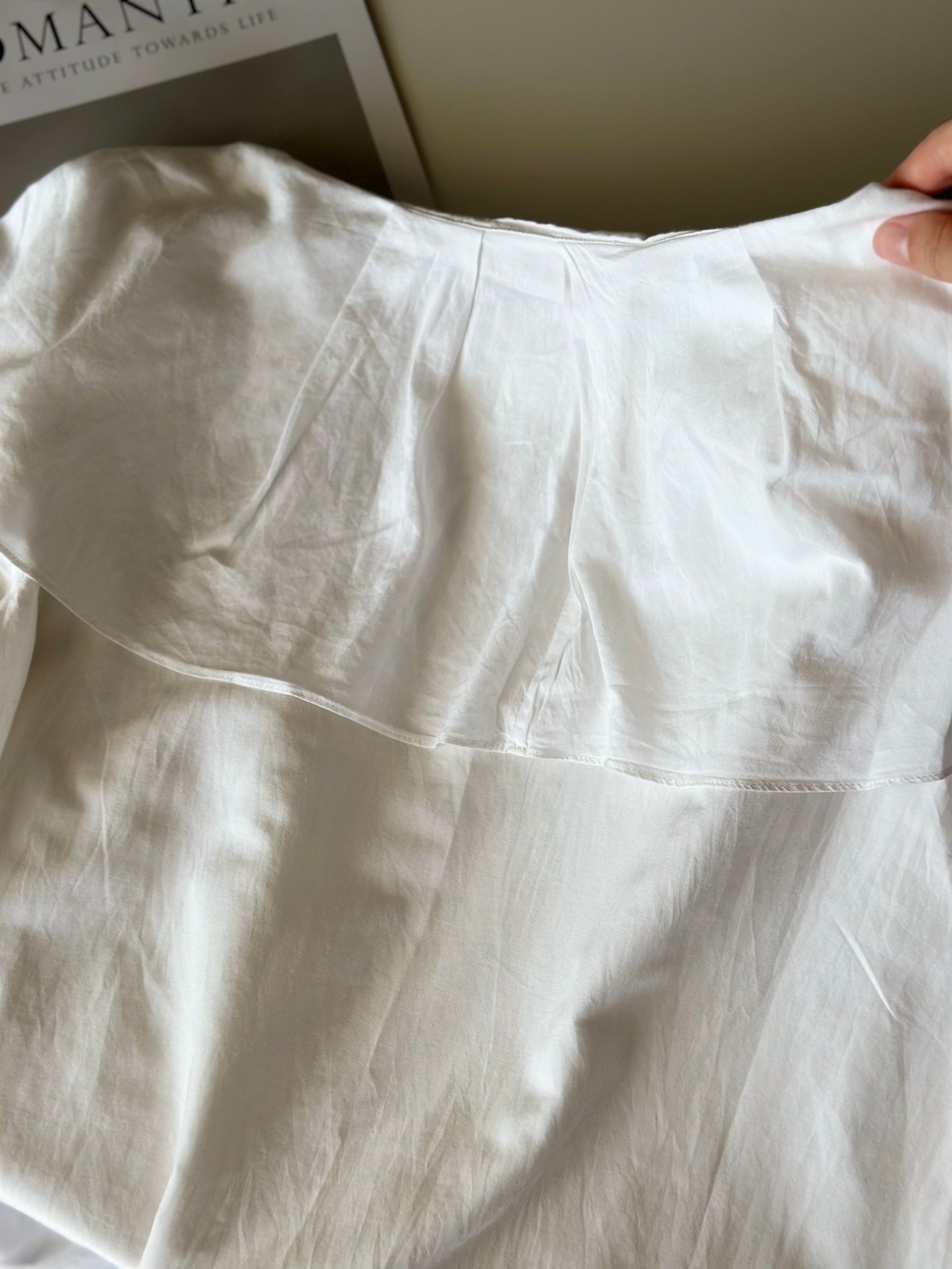 Cotton/silk white blouse by COS