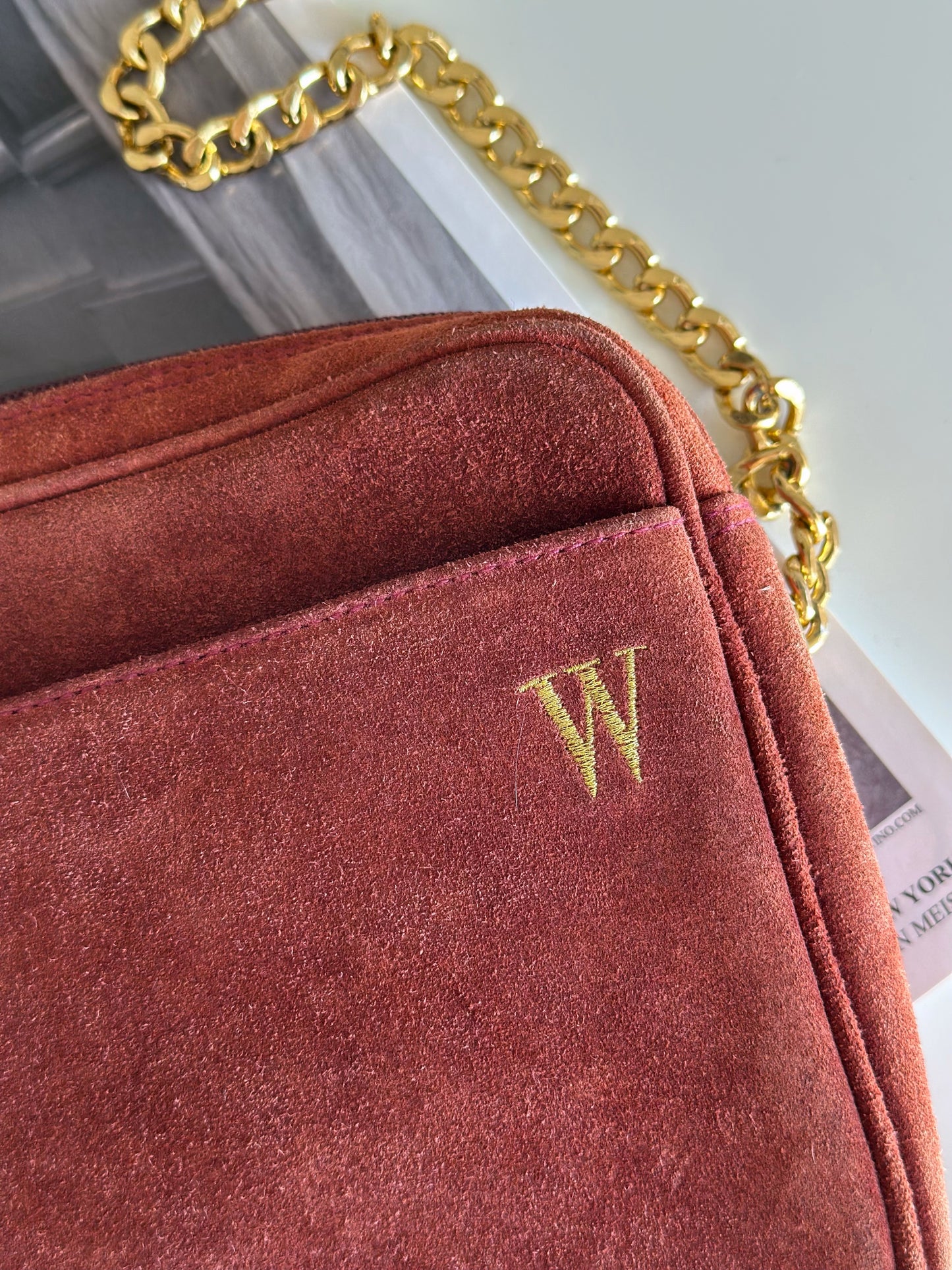 Vintage suede bag by Windsmoor 1980s)