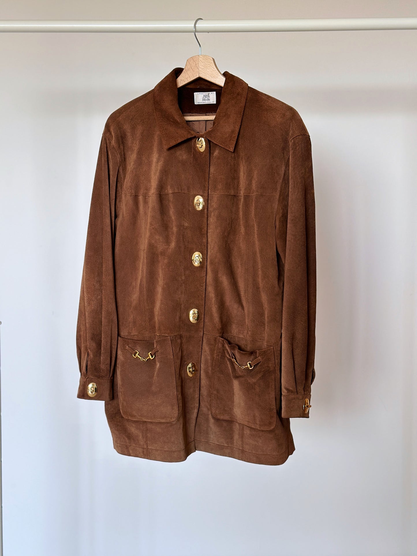 Vintage 100% suede leather jacket