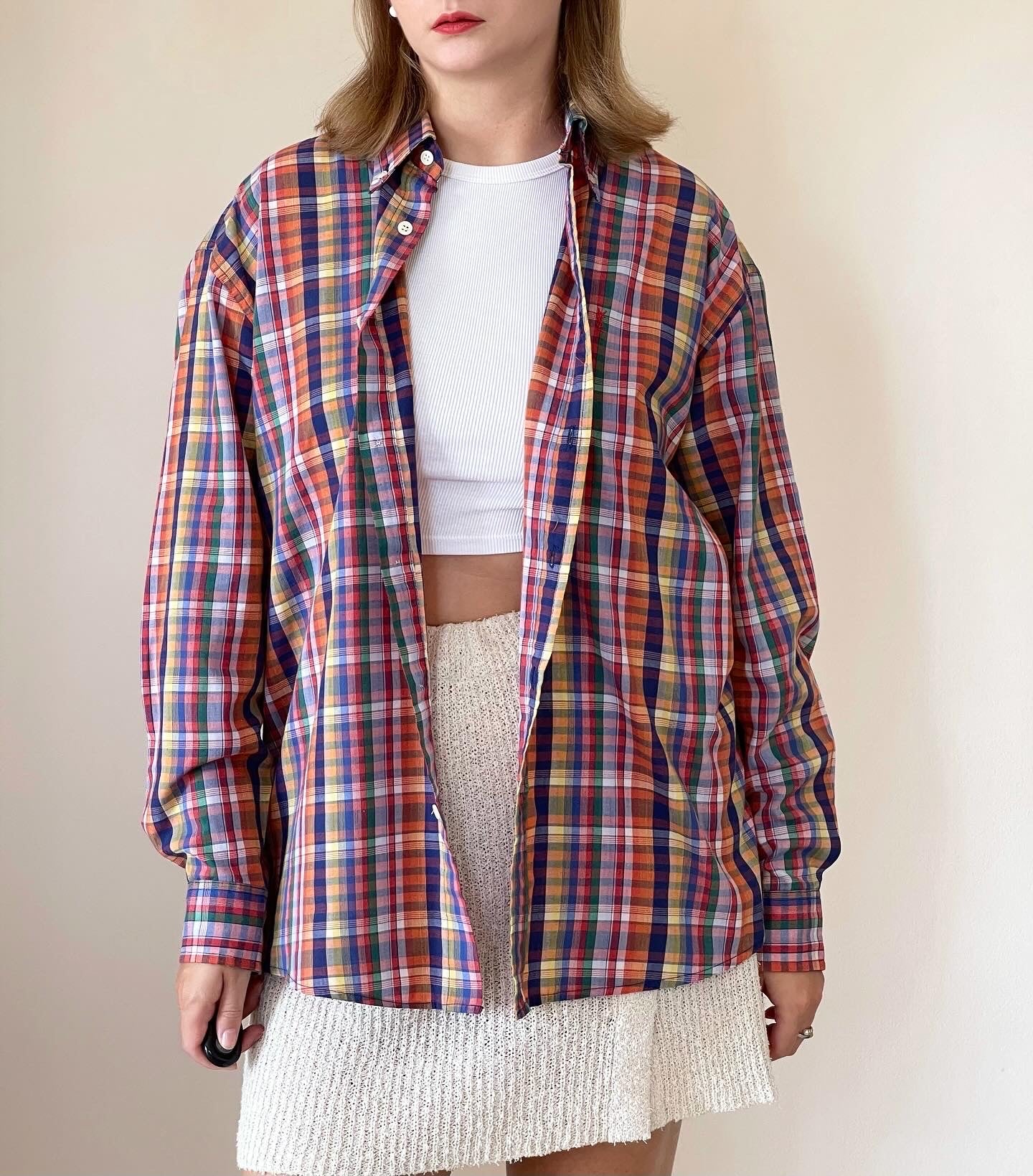 Beautiful vintage YSL plaid shirt