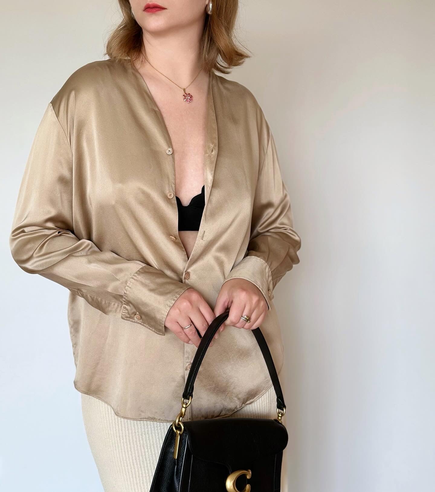 Incredible 100% silk satin blouse by Joseph