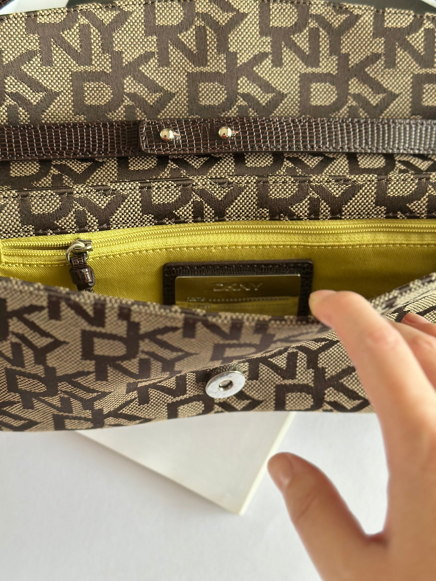 Stylish vintage baguette bag DKNY (late 90s - 2000s era)