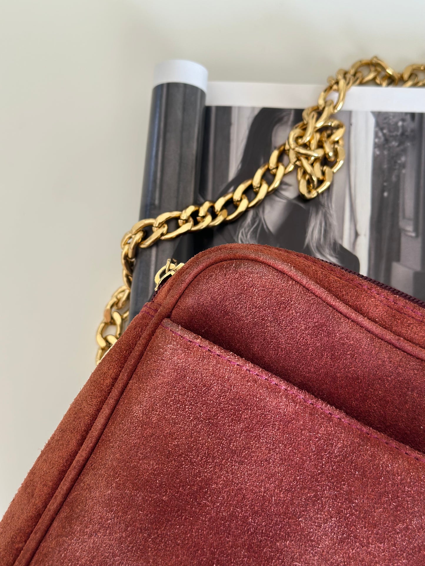 Vintage suede bag by Windsmoor 1980s)