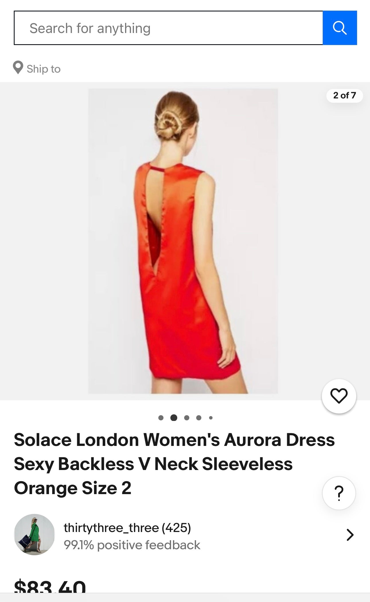 Amazing satin mini dress by Solace London