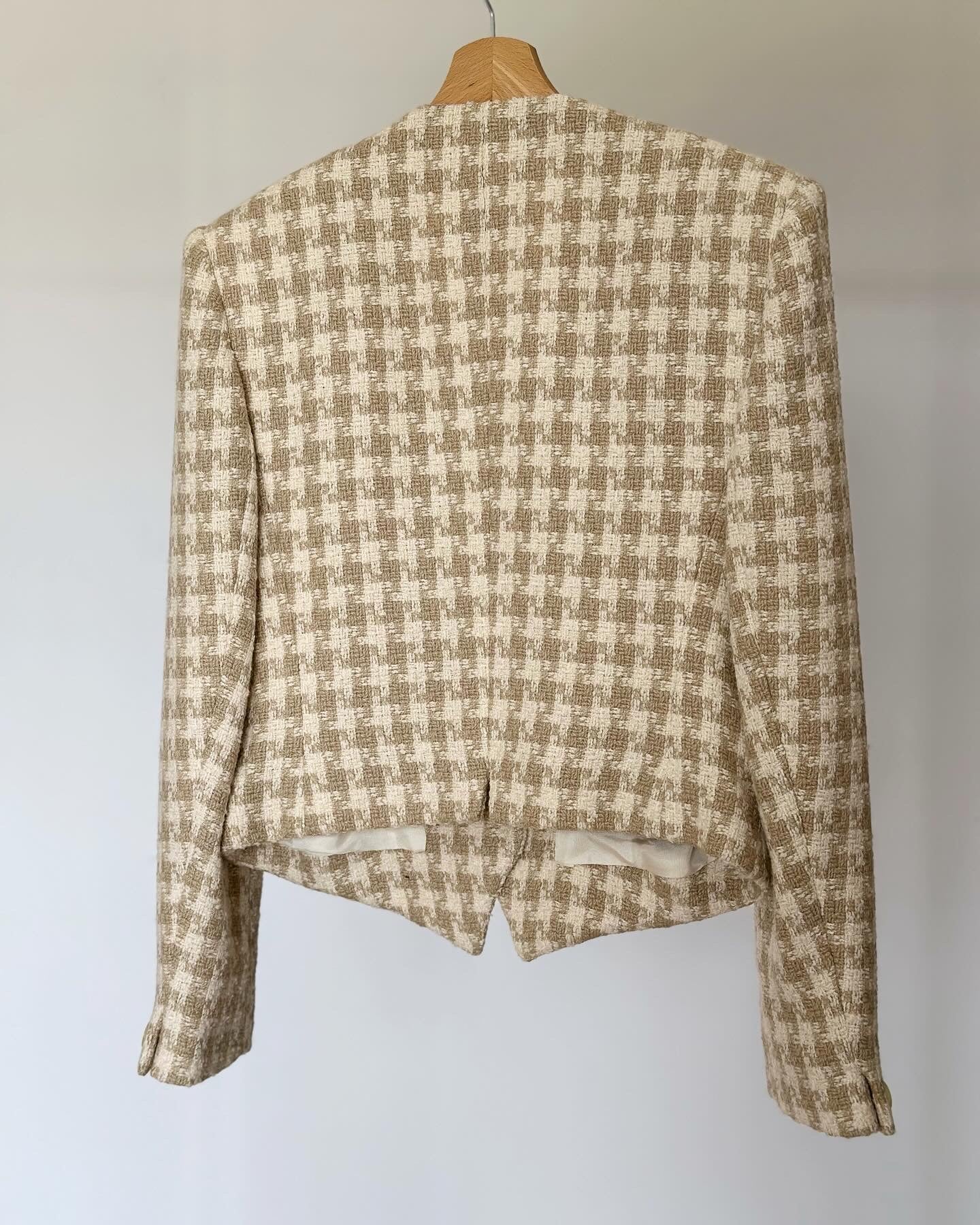 Vintage tweed cropped blazer by Viyella