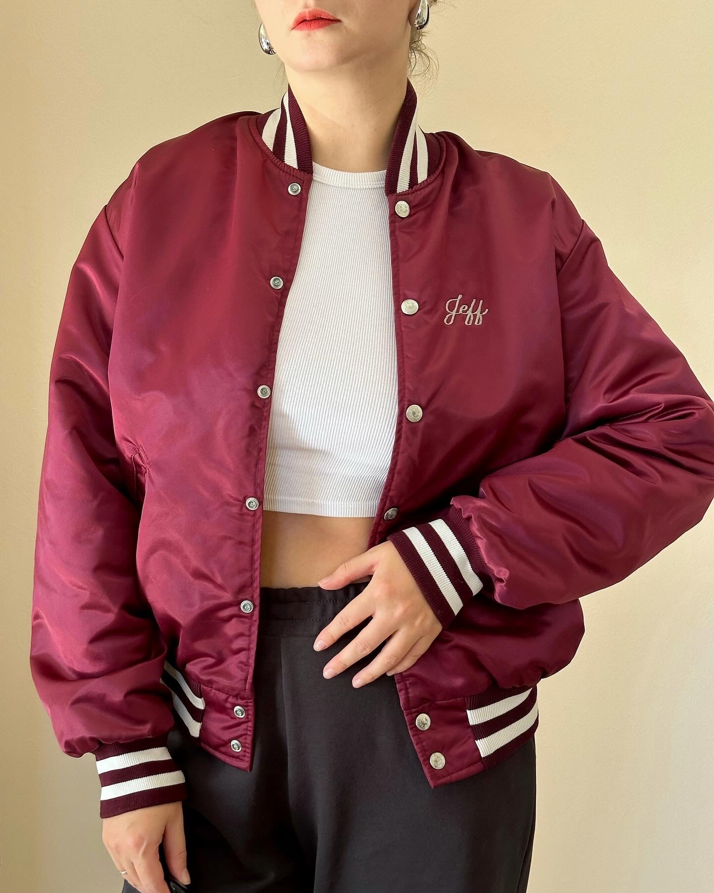 Vintage oversized bomber jacket Birdie By Richard A. Leslie