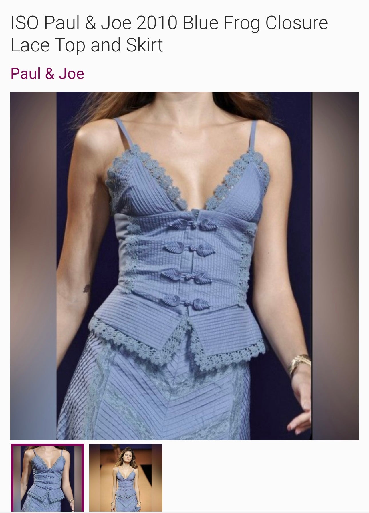 Rare vintage find Paul & Joe bustier top