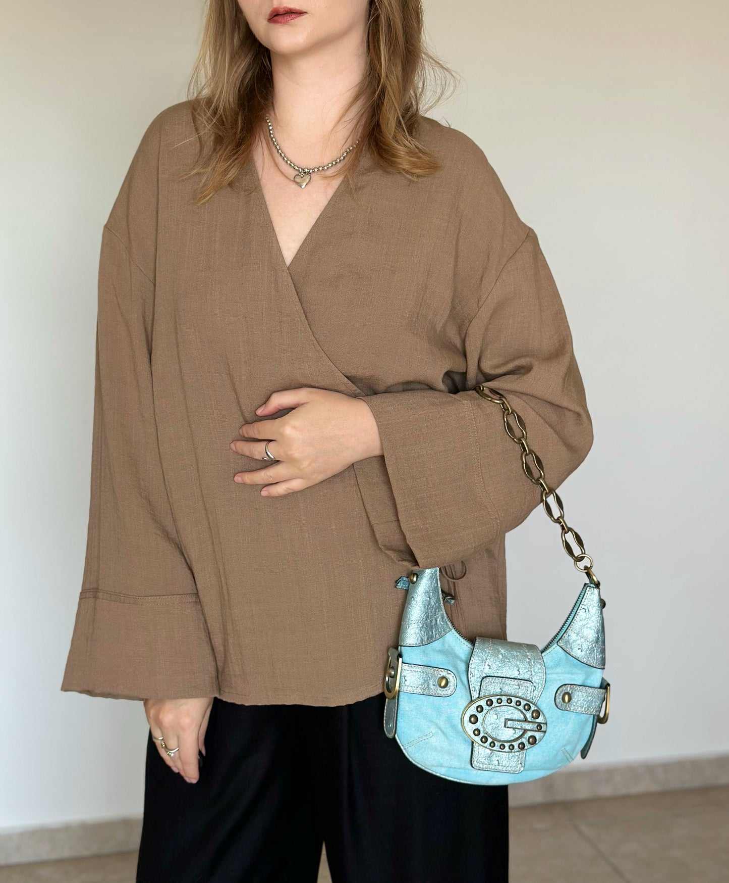 Incredible rare vintage turquoise bag by Guess (2000s)