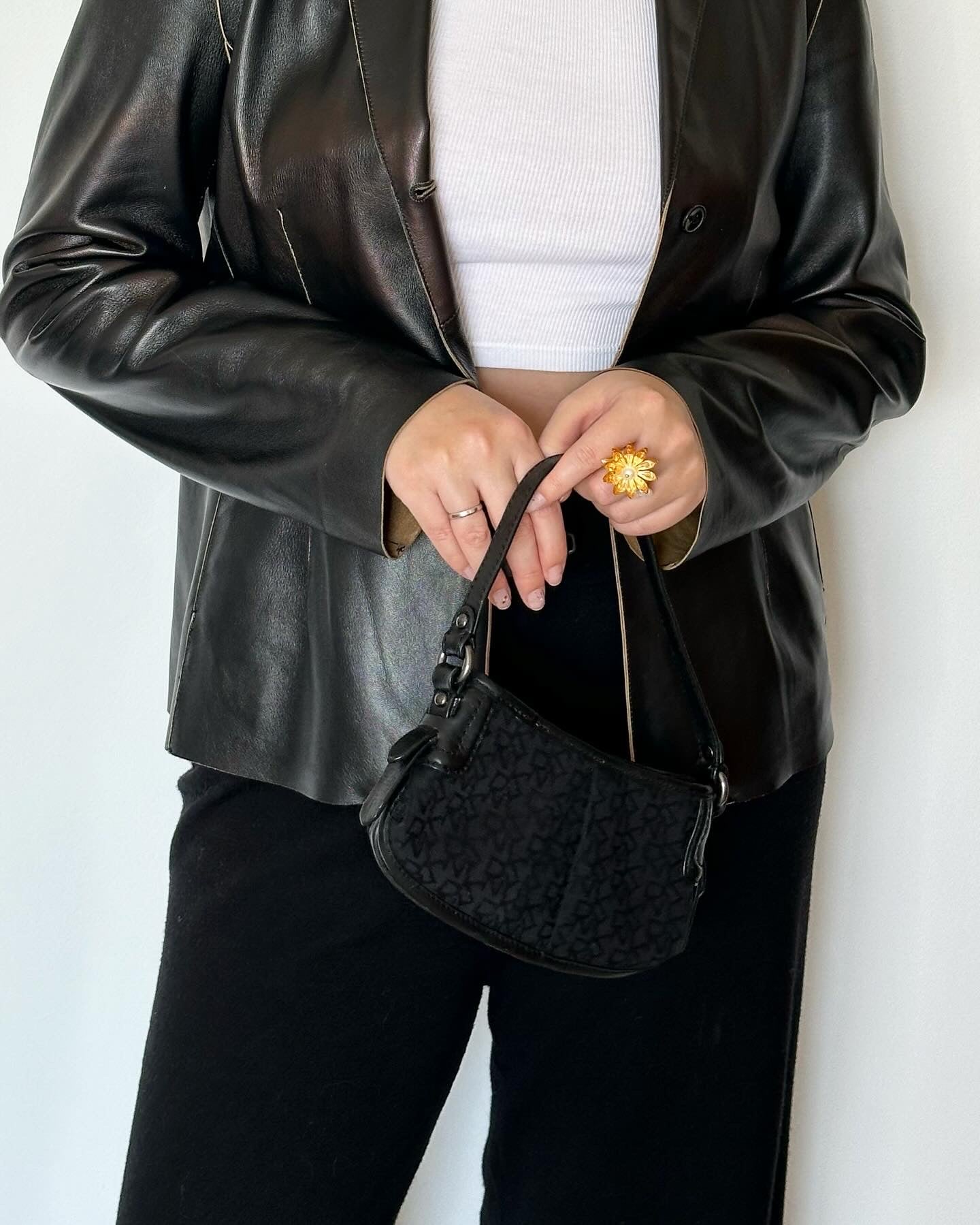 Trendy vintage DKNY mini baguette bag