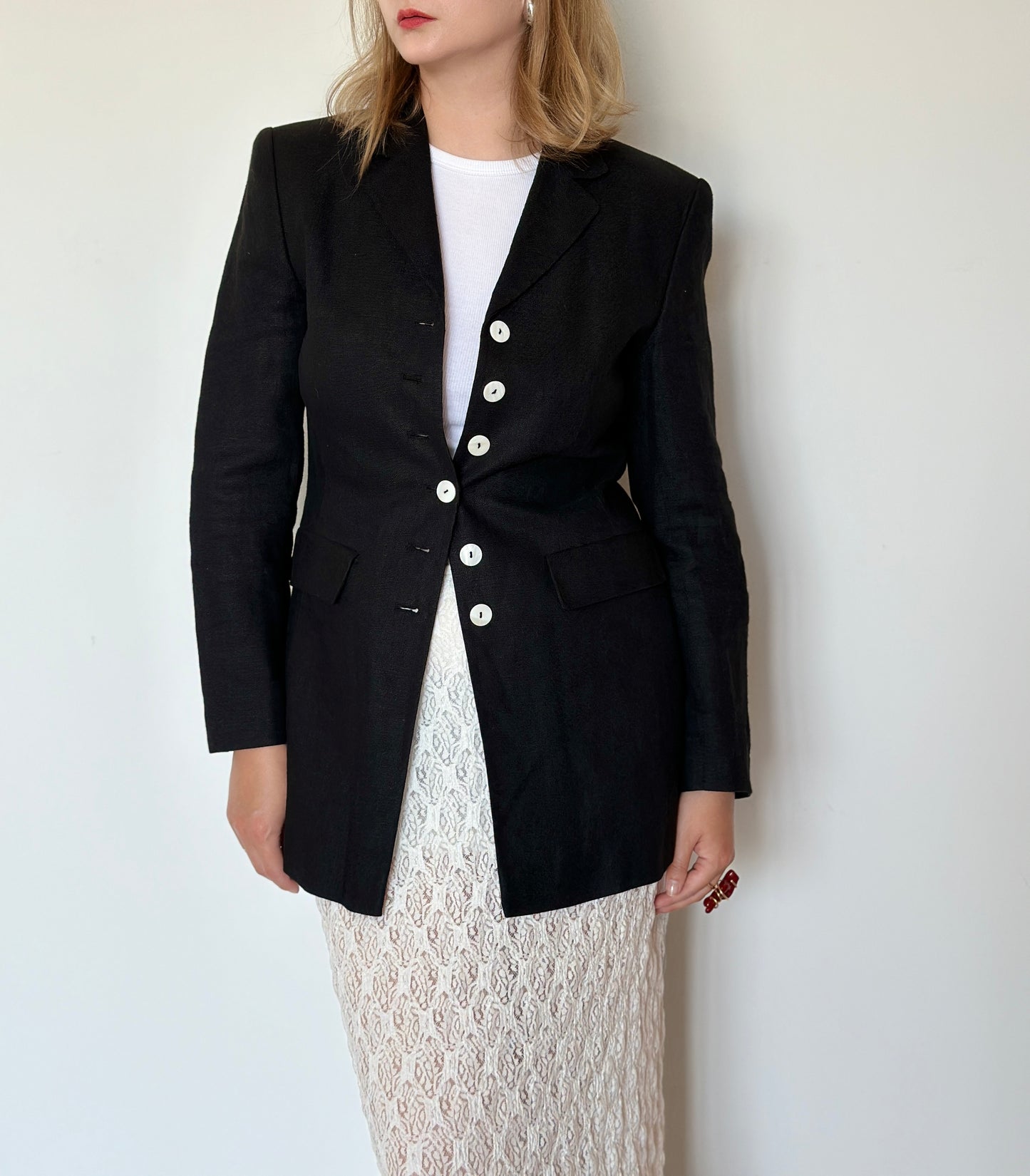 Beautiful vintage linen blend blazer