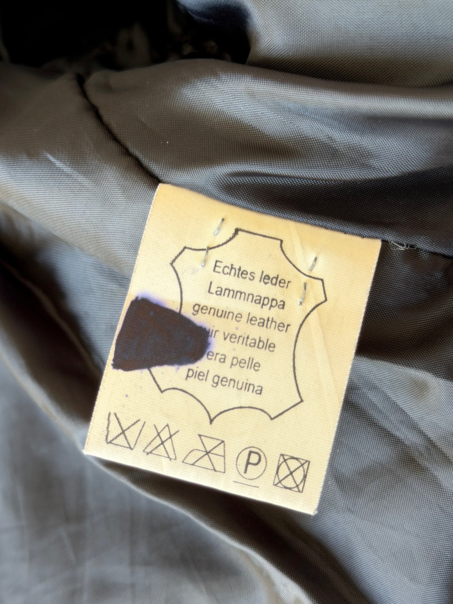 Vintage black leather blazer