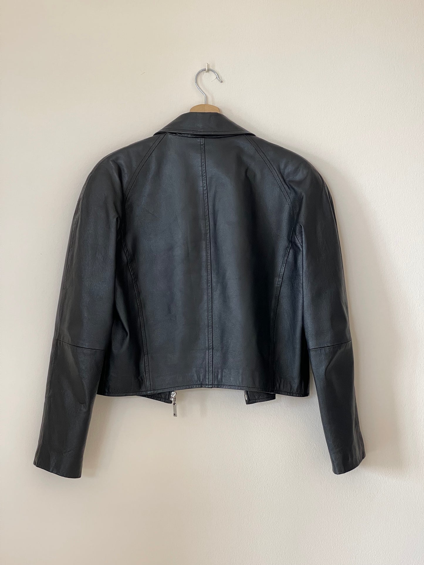 Vintage black leather jacket