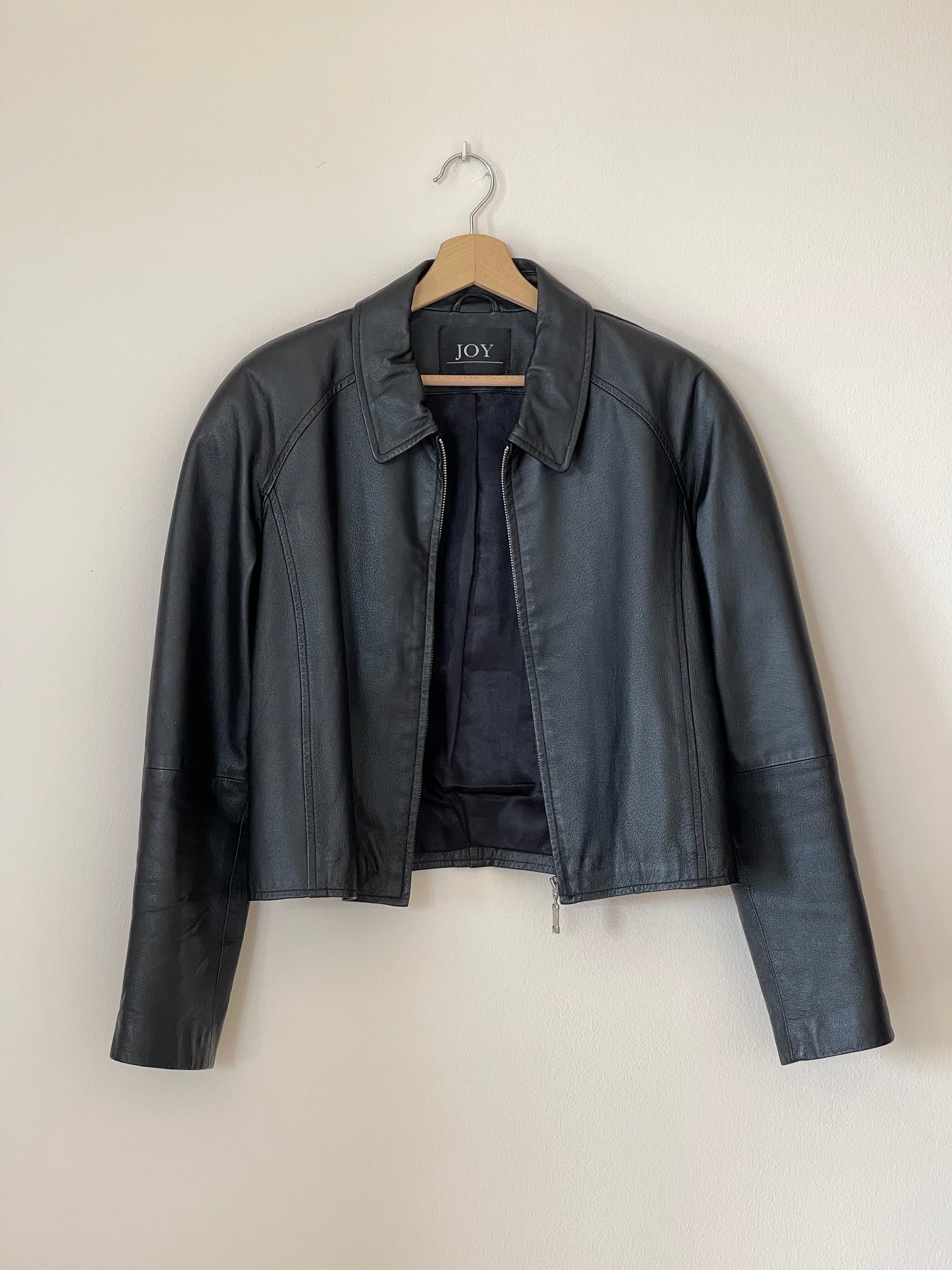 Vintage black leather jacket